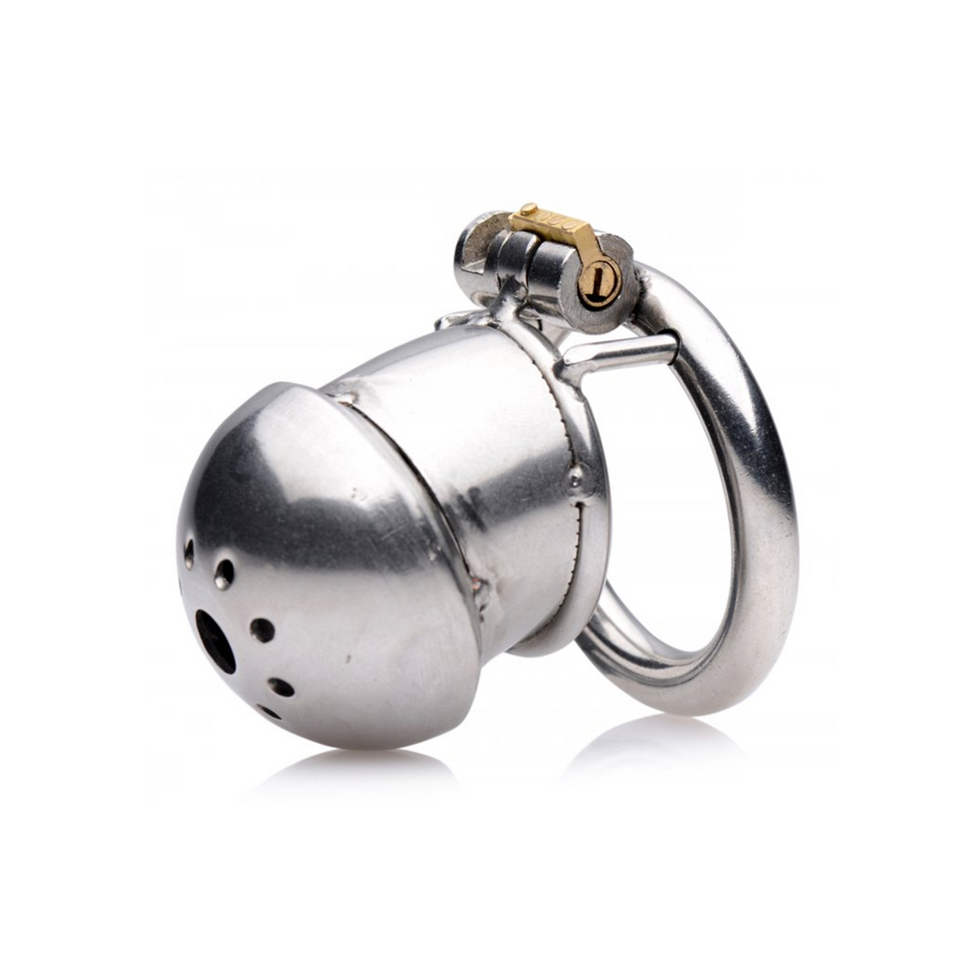 Chastity device Exile Lockable Cage – silver | XR Brands