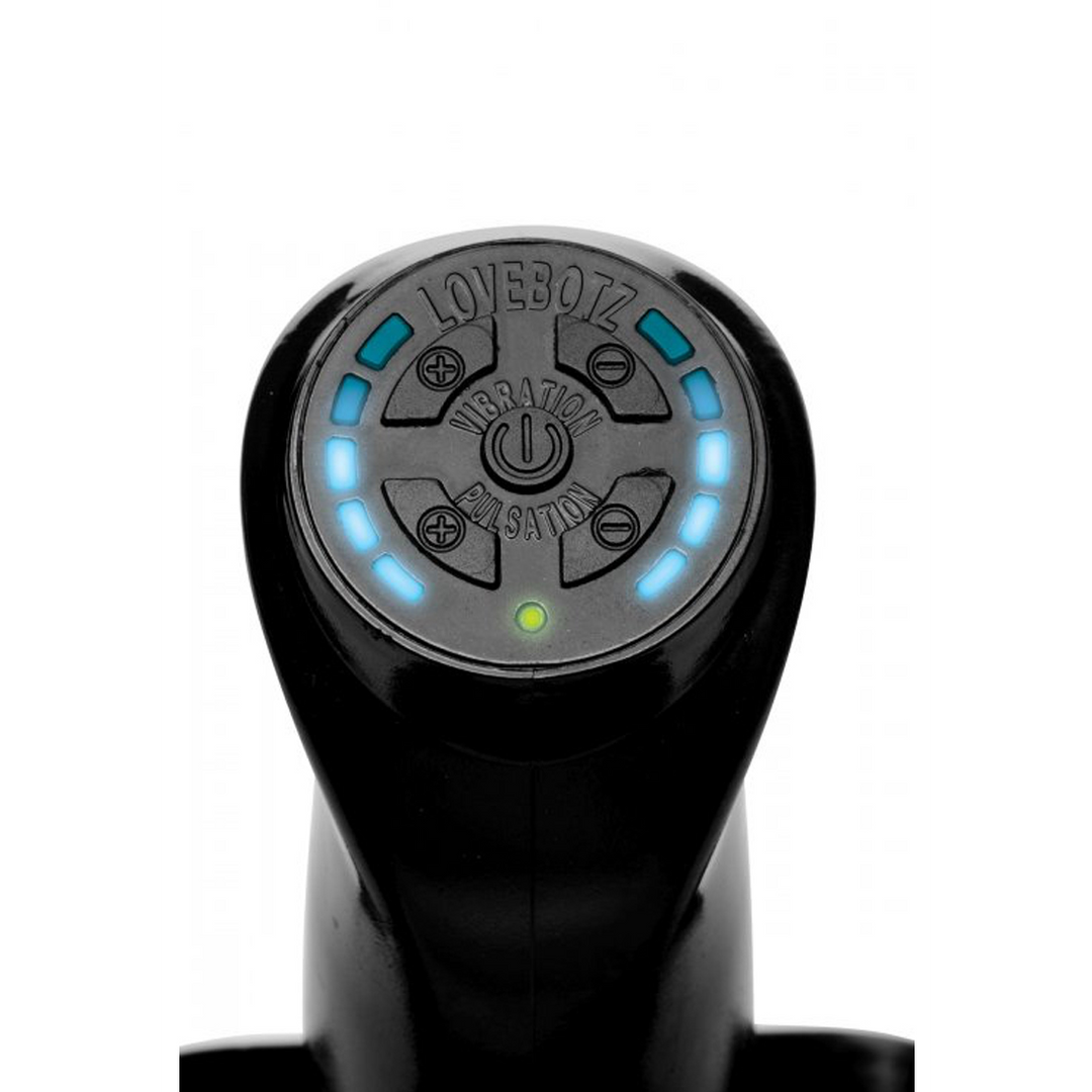 Machine à sexe Saddle Wheeled Attachments – avec télécommande, double, noire | XR Brands