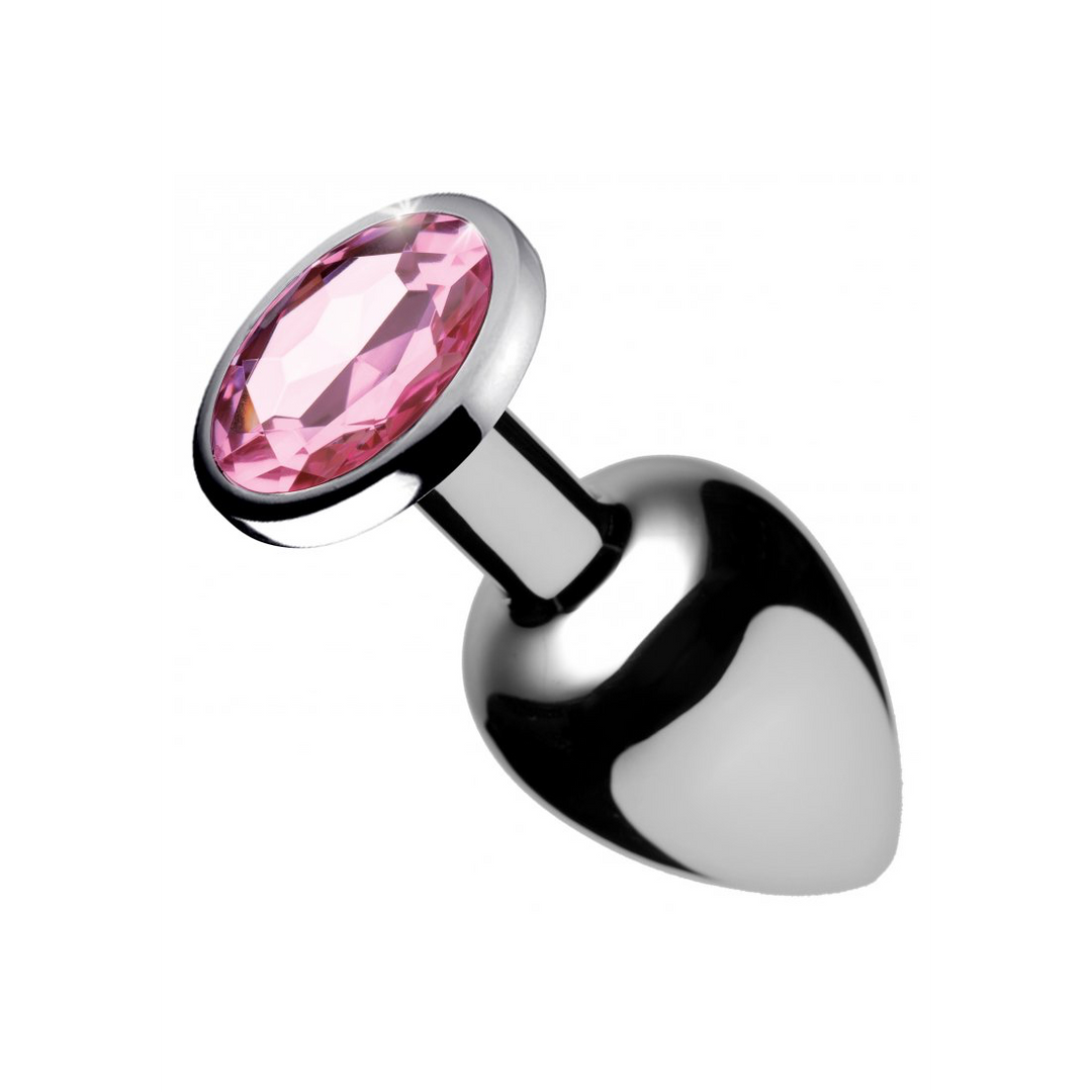 Plug anale 7 cm – con gioiello, rosa | XR Brands