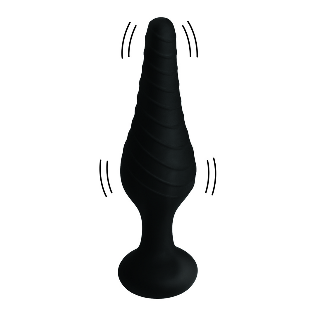 Plug anale 7 funzioni – con telecomando, nero | XR Brands