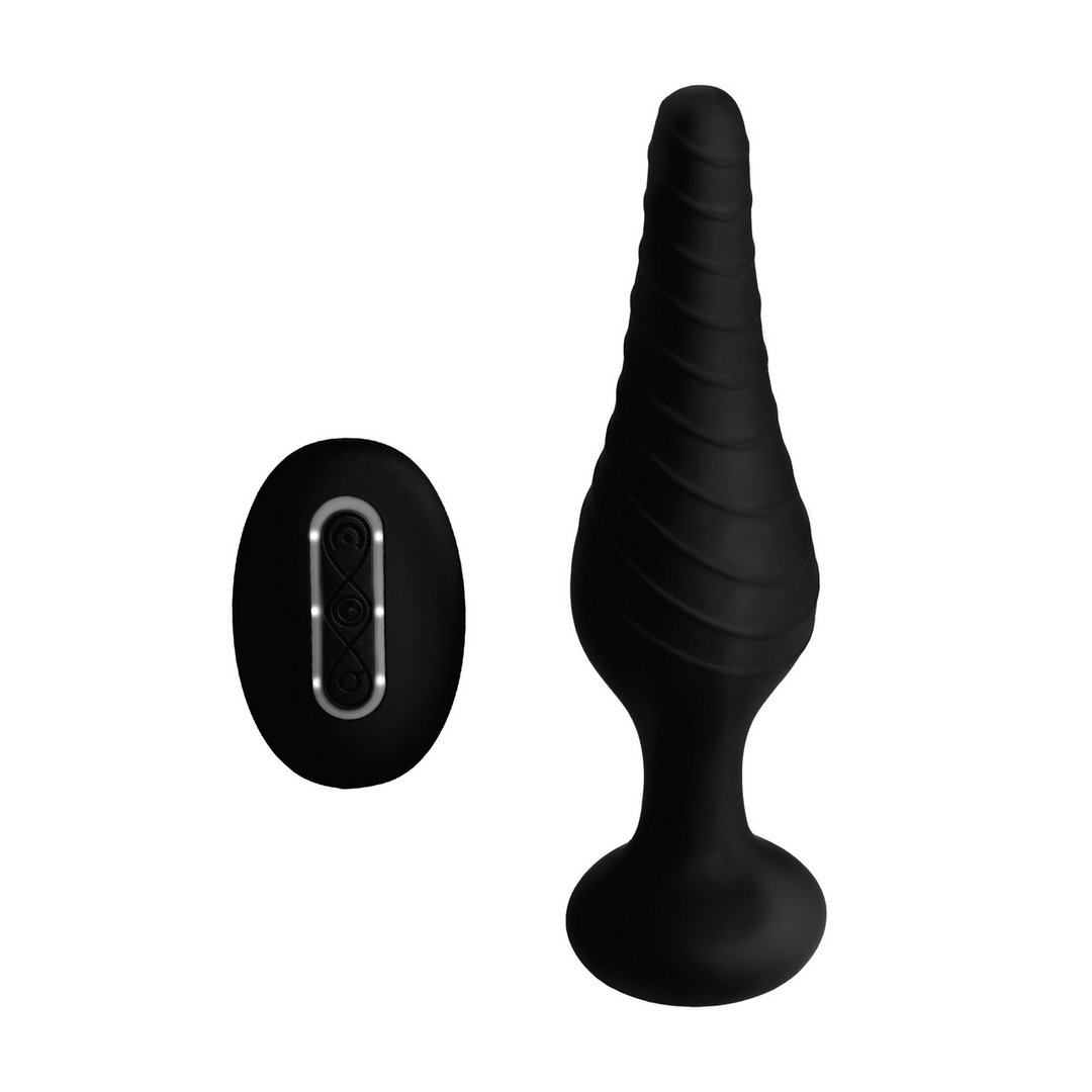 Plug anale 7 funzioni – con telecomando, nero | XR Brands