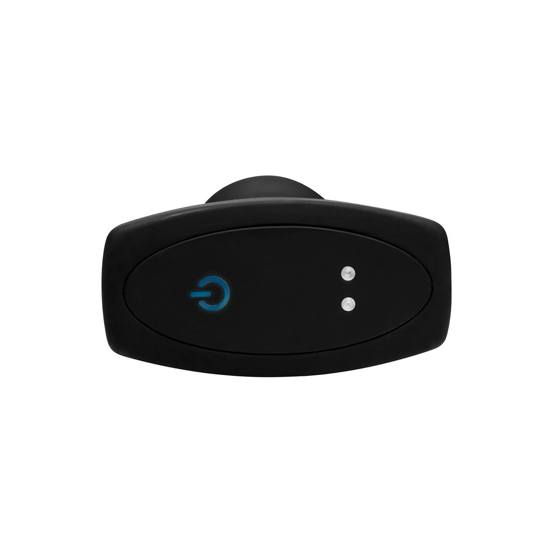 Plug anal Smooth Rimming 2 funciones – con mando a distancia, negro | XR Brands
