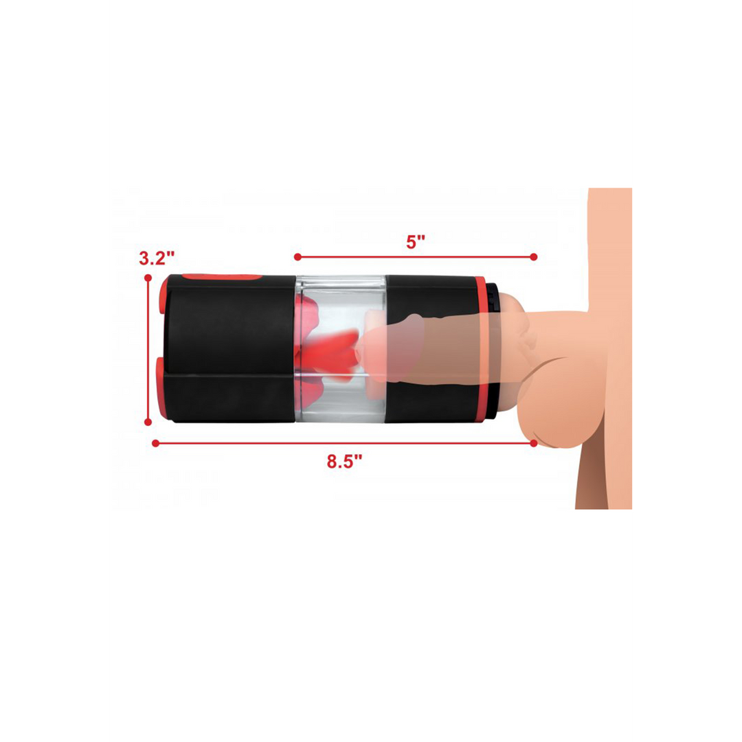 Masturbator Licking 4 functions – red | XR Brands