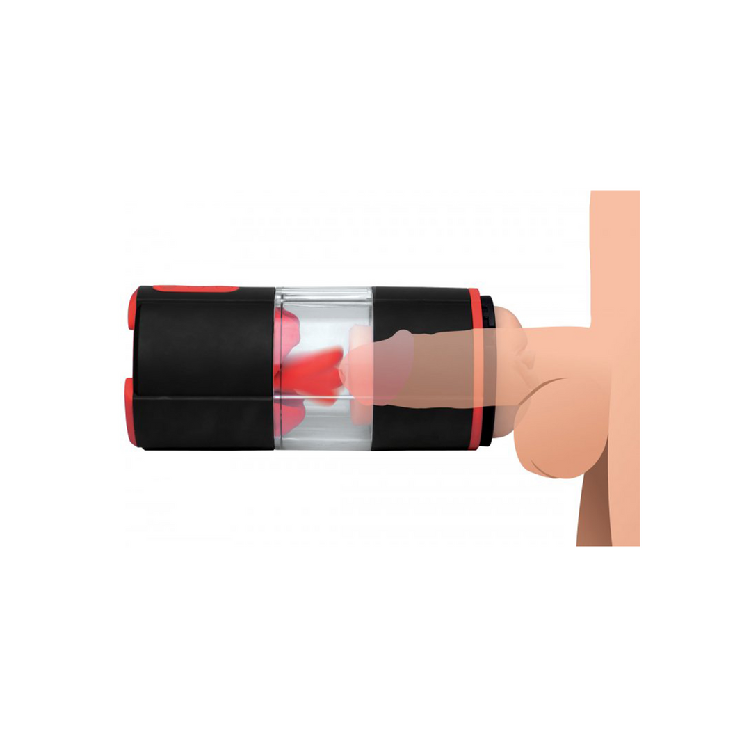 Masturbator Licking 4 functions – red | XR Brands