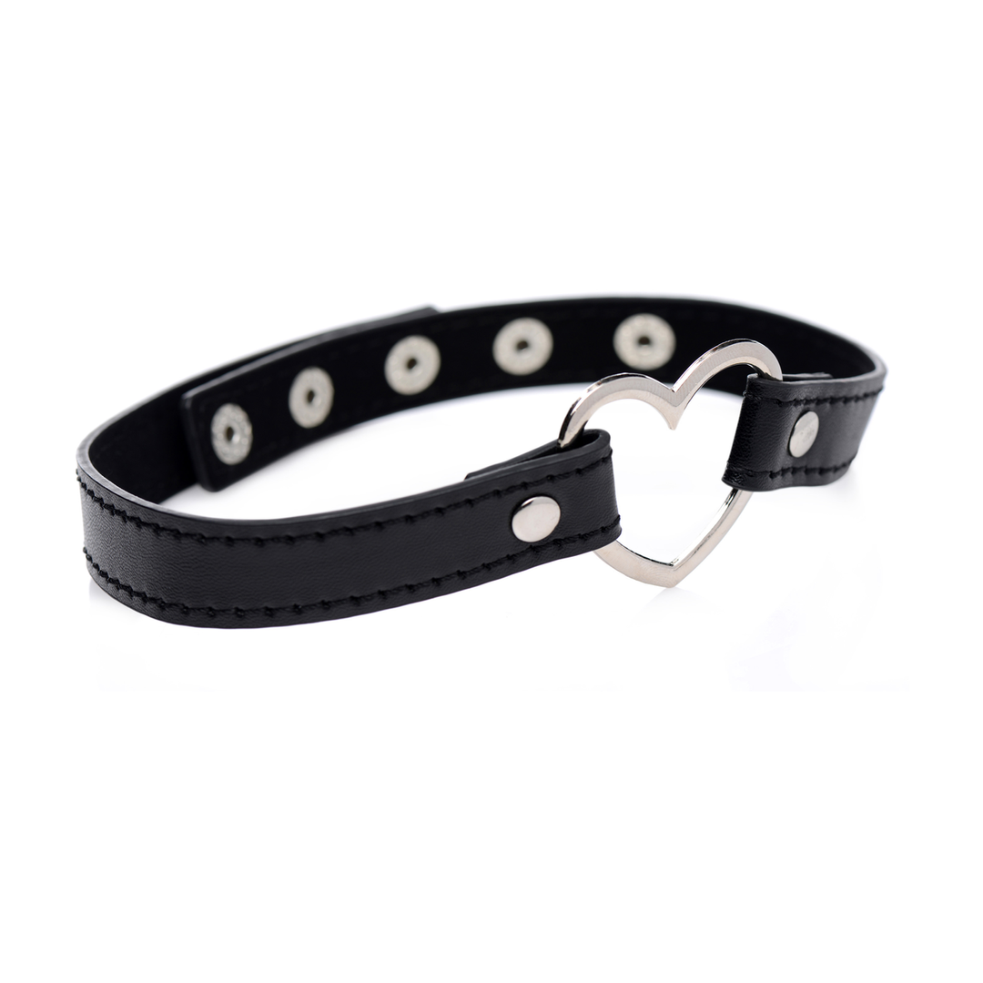 Fetisch-Kleidung Heart Chrome Heart Choker – schwarz | XR Brands