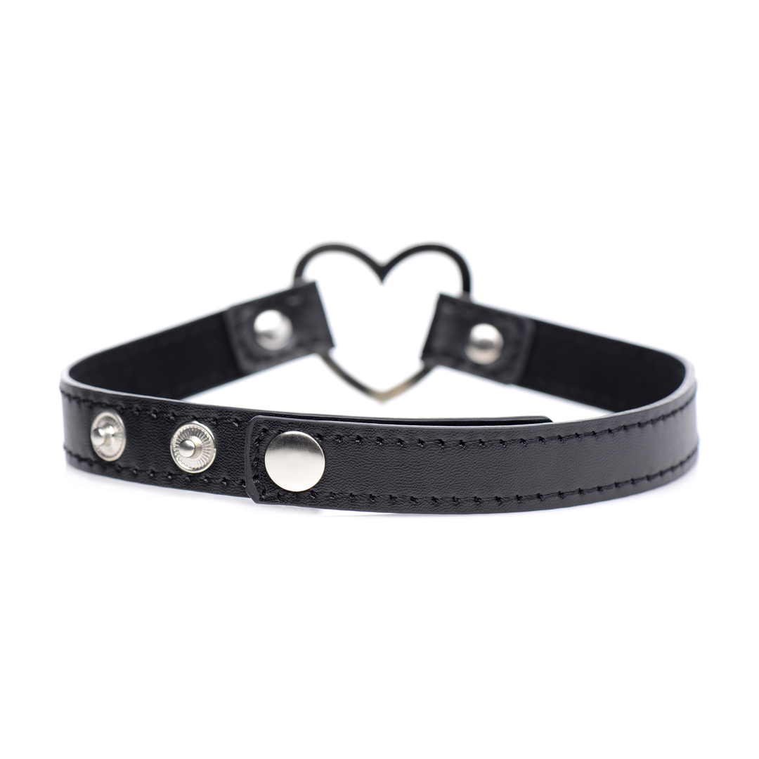Fetisch-Kleidung Heart Chrome Heart Choker – schwarz | XR Brands