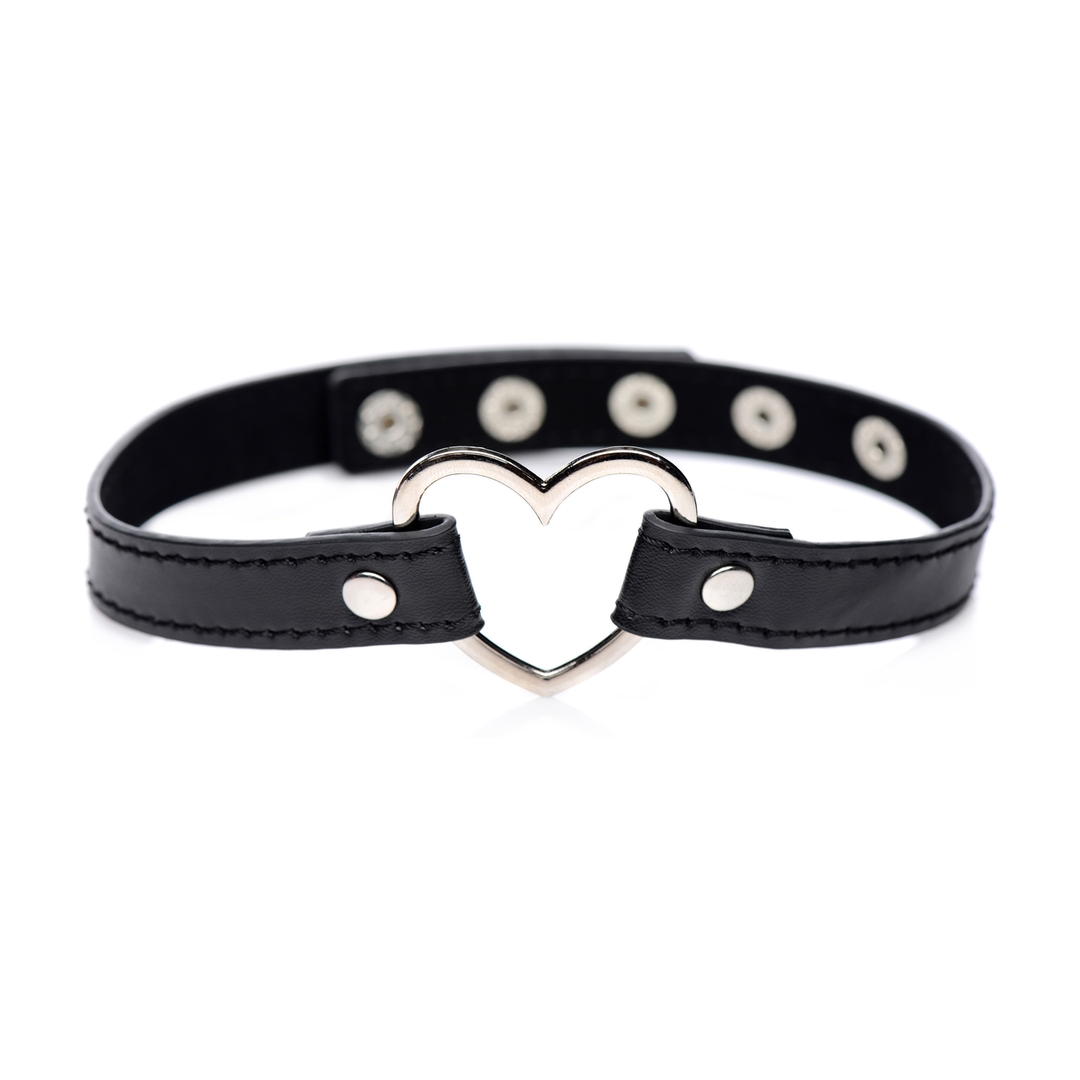 Fetisch-Kleidung Heart Chrome Heart Choker – schwarz | XR Brands