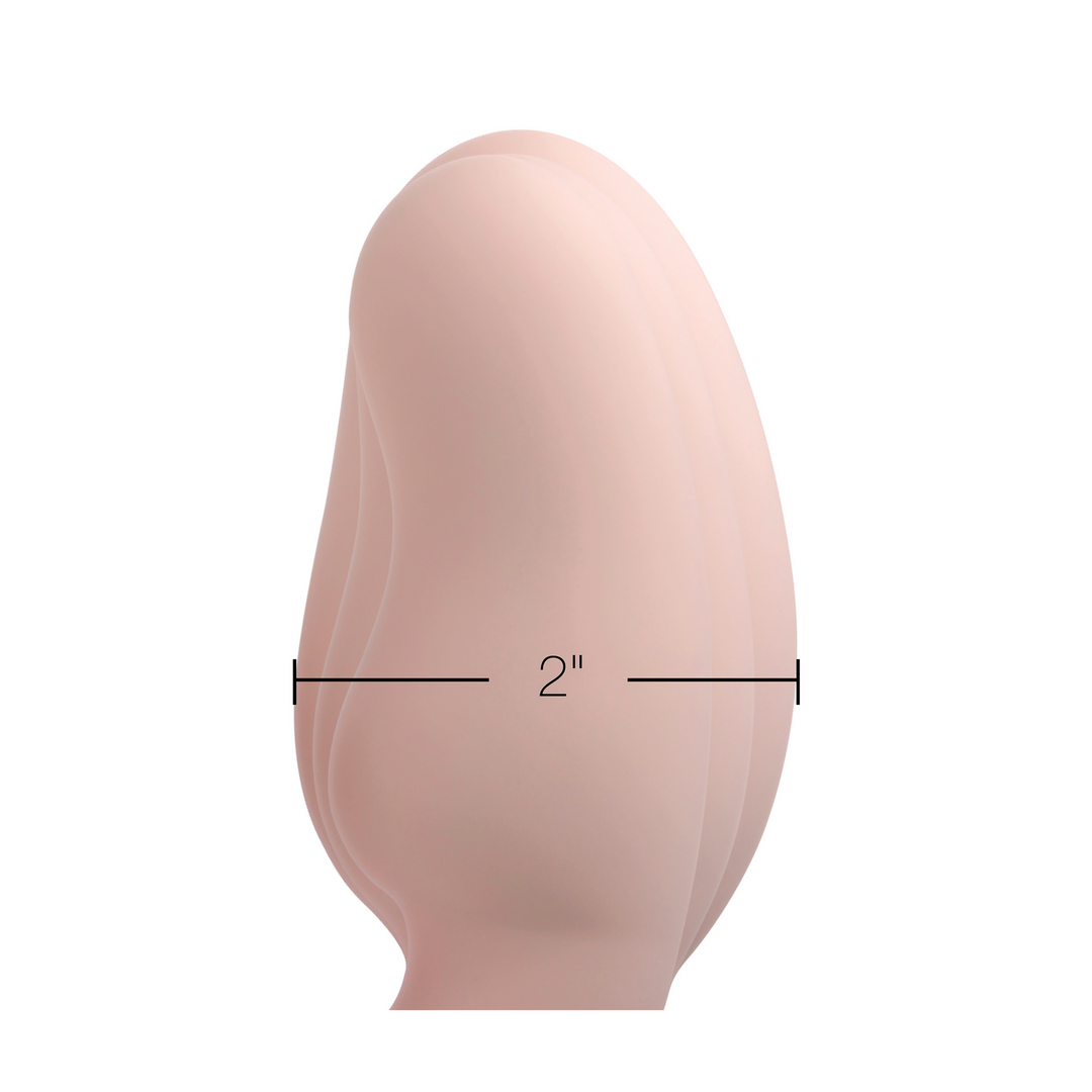Arnés strap-on Evoke Ergo Fit Strapless 7 funciones – con mando a distancia, hinchable, nude | XR Brands