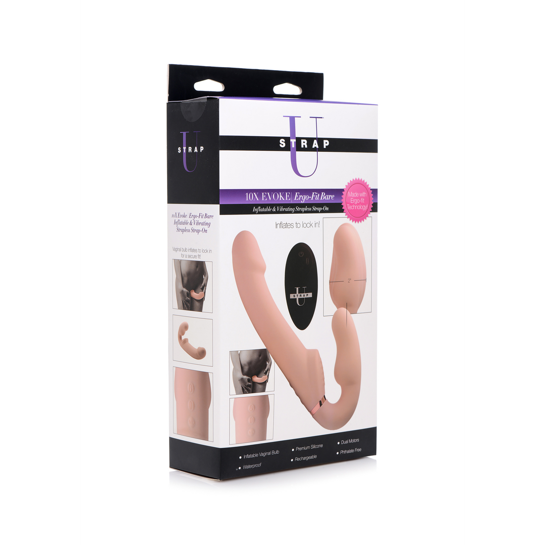 Evoke Ergo-Fit - Godemichet sans bretelles gonflable et vibrant