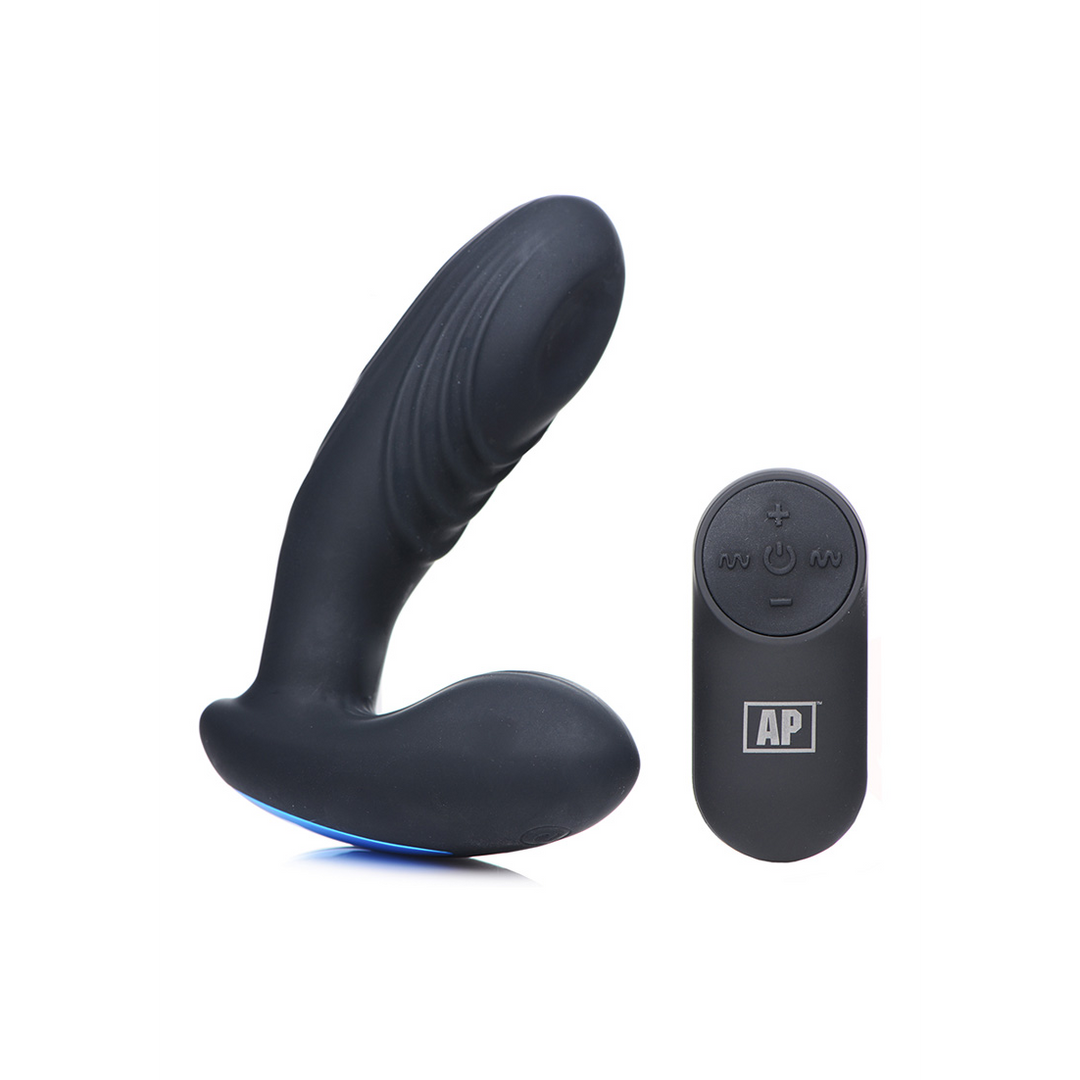 Masajeador de próstata Thump Tapping 7 funciones – con mando a distancia, negro | XR Brands