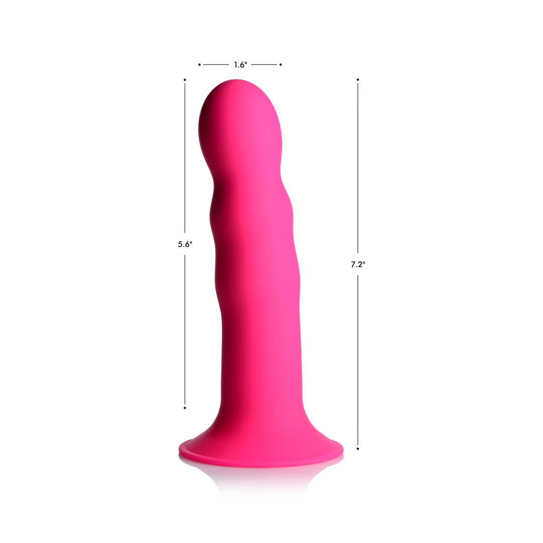 Dildo Squeezable Wavy 18.4 cm – rosa | XR Brands