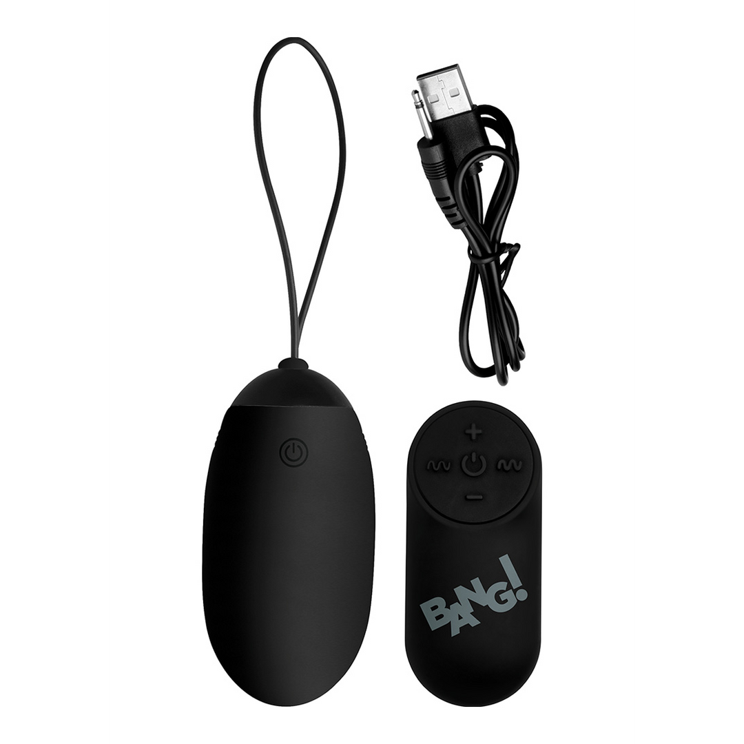 Ovetto vibrante 21 funzioni – con telecomando, nero | XR Brands