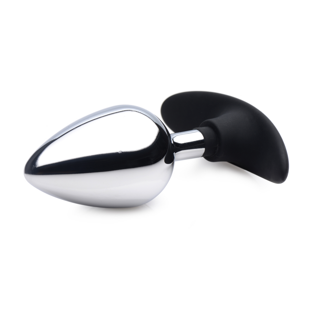 Butt plug Invader 11.4 cm – silver | XR Brands
