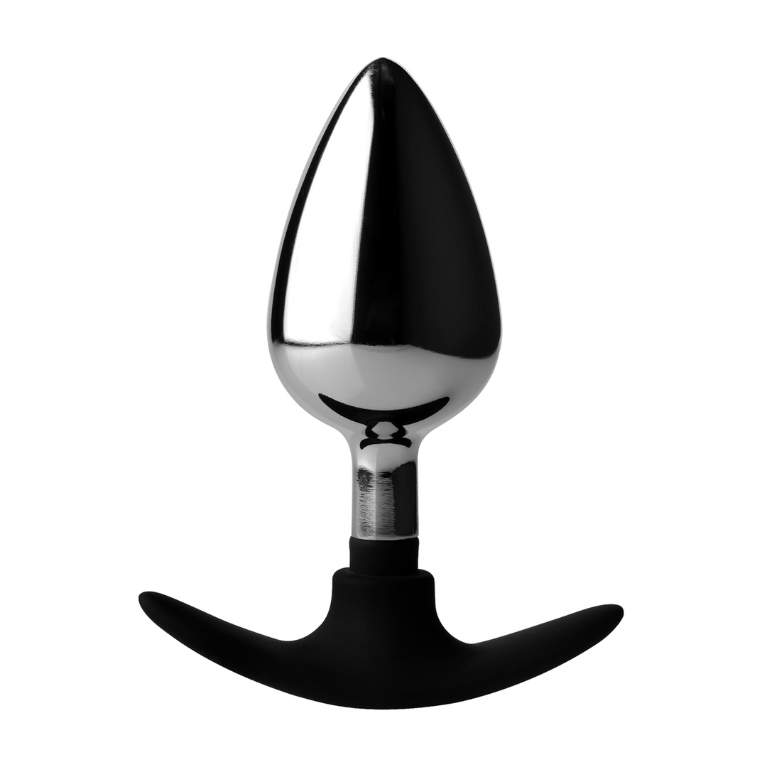 Butt plug Invader 11.4 cm – silver | XR Brands
