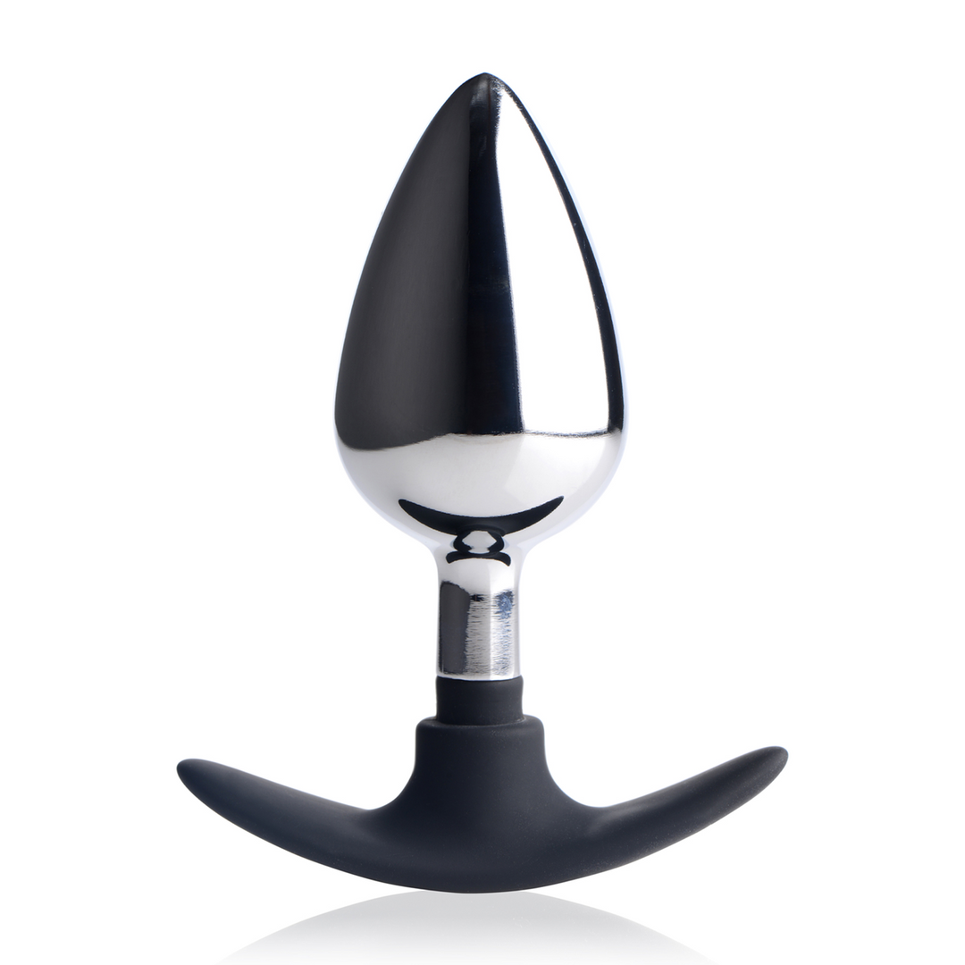 Butt plug Invader 11.4 cm – silver | XR Brands