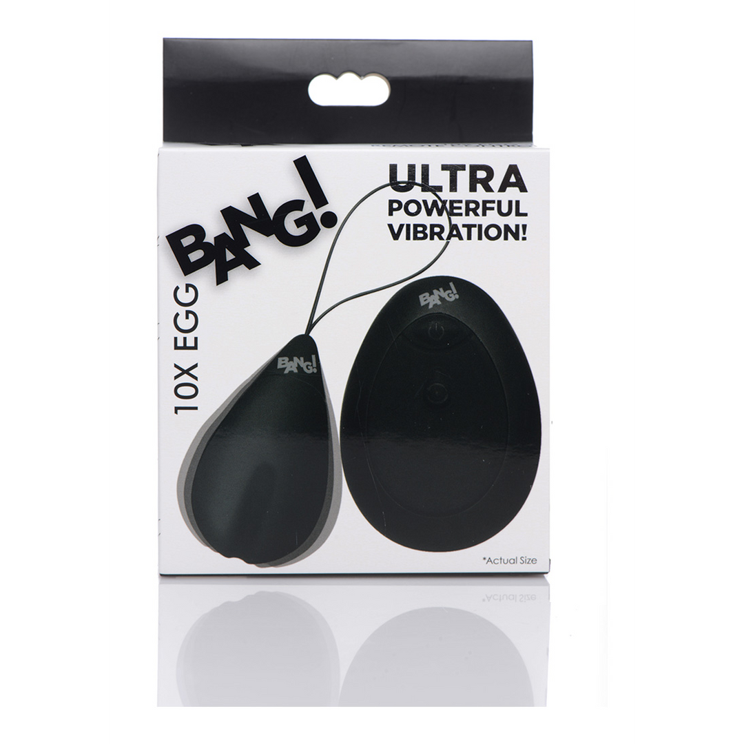 Vibrating egg 10 functions – remote control, black | XR Brands