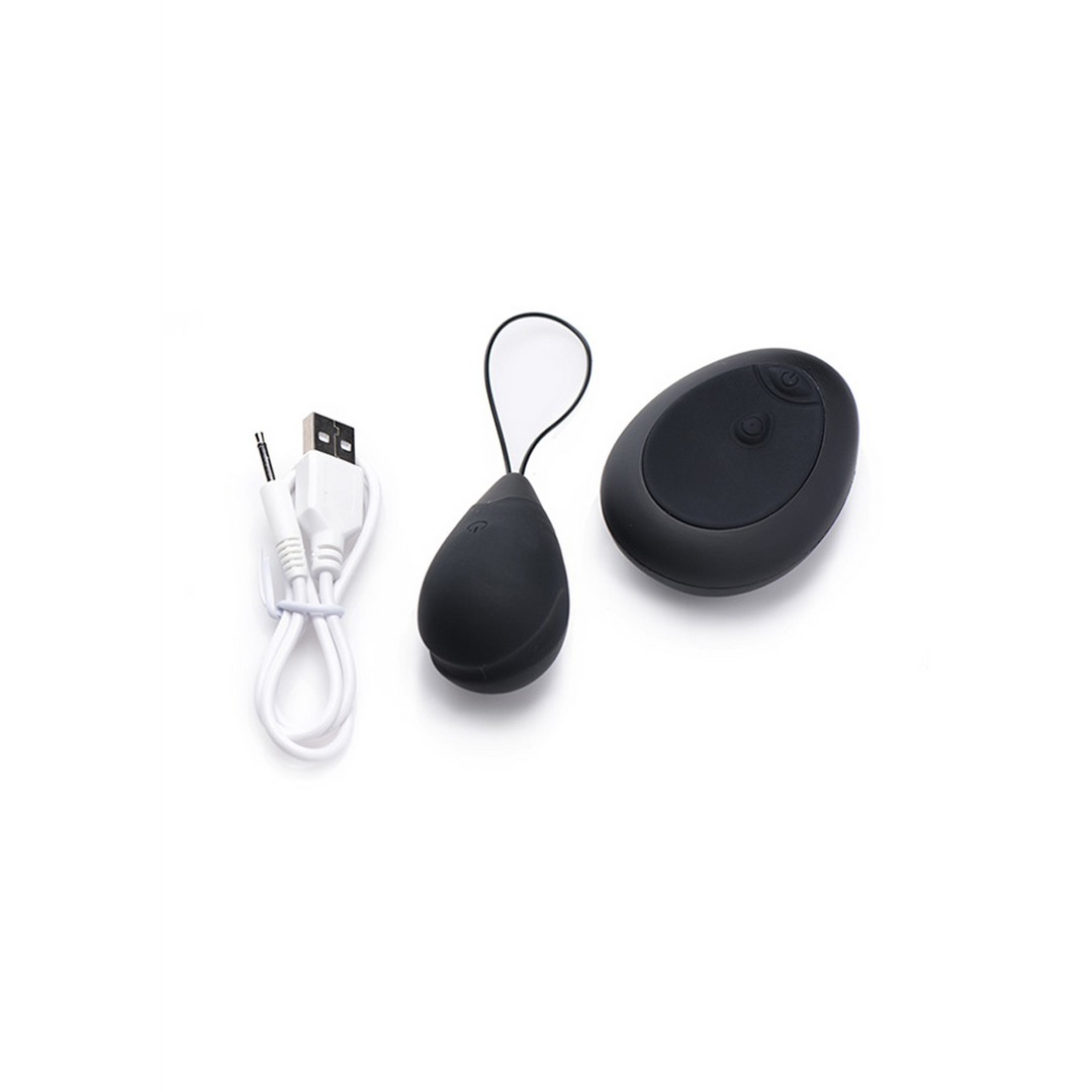 Vibrating egg 10 functions – remote control, black | XR Brands