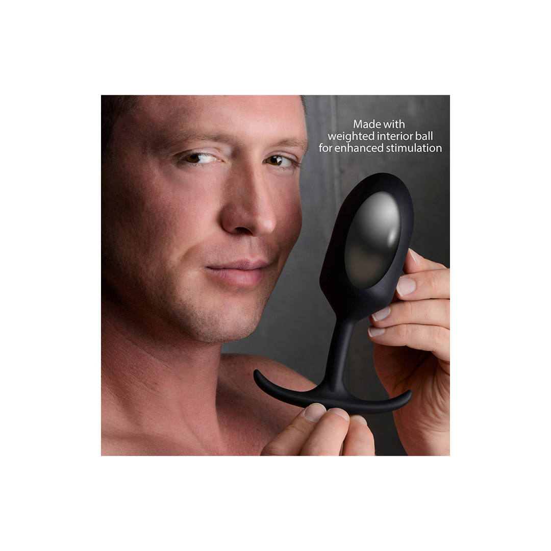 Butt plug Weighted 16.7 cm – black | XR Brands