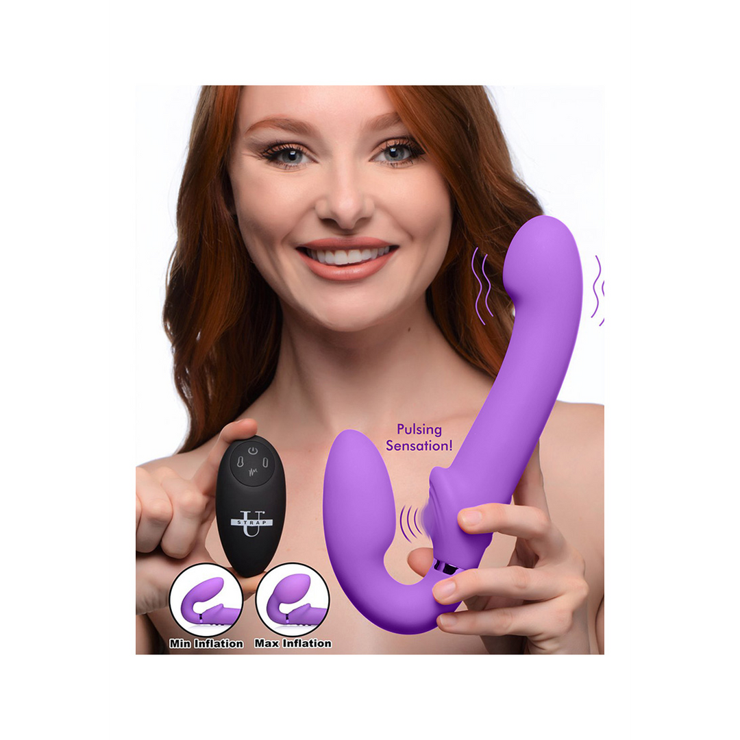 Dildo Ergo Fit Pulse Ended 7 functions – double, purple | XR Brands