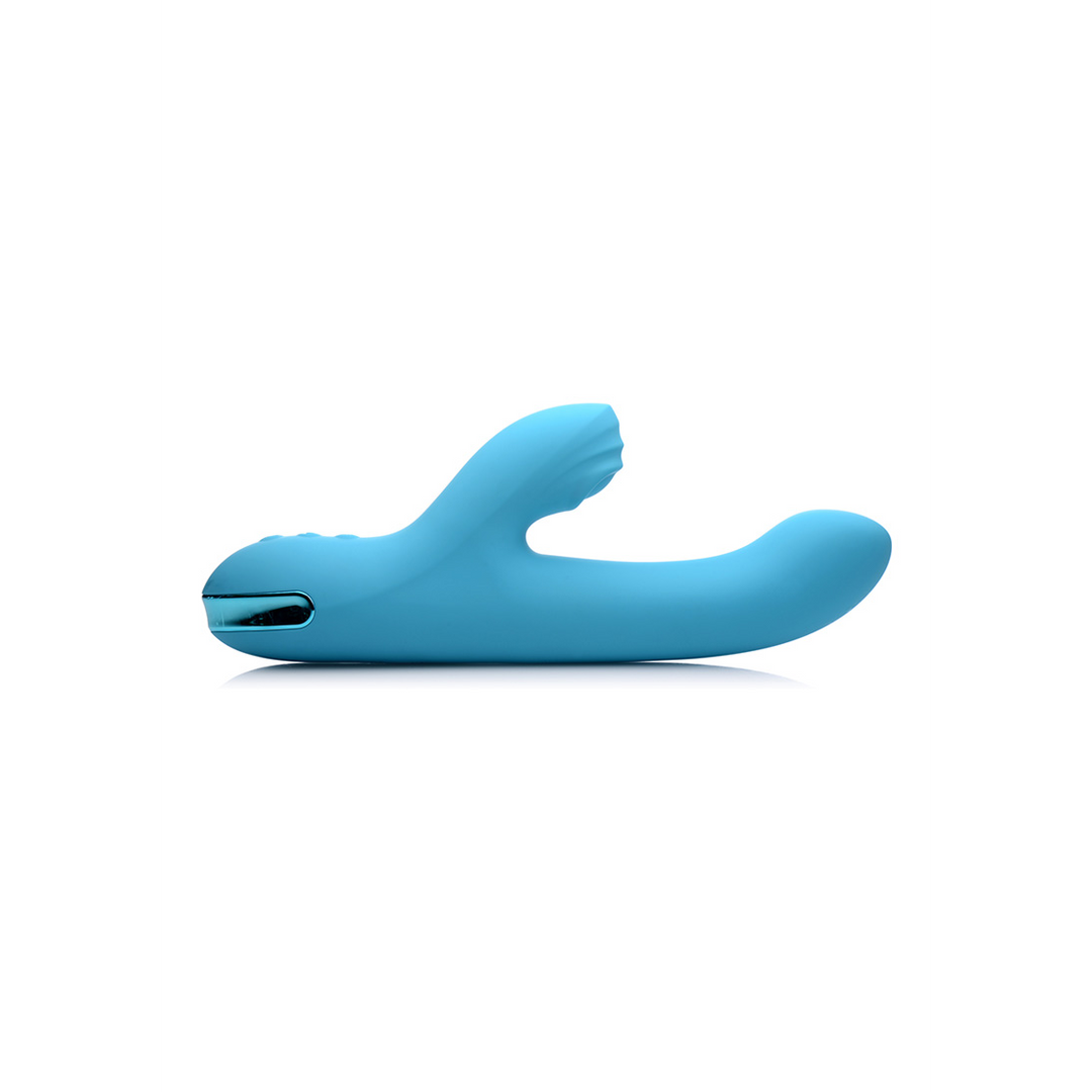 Rabbit vibrator Pulsating 10 functions – thrusting, green | XR Brands