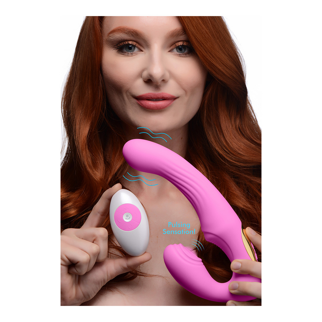 Strap-on Pulse Pulsating Strapless 5 functions – thrusting, pink | XR Brands