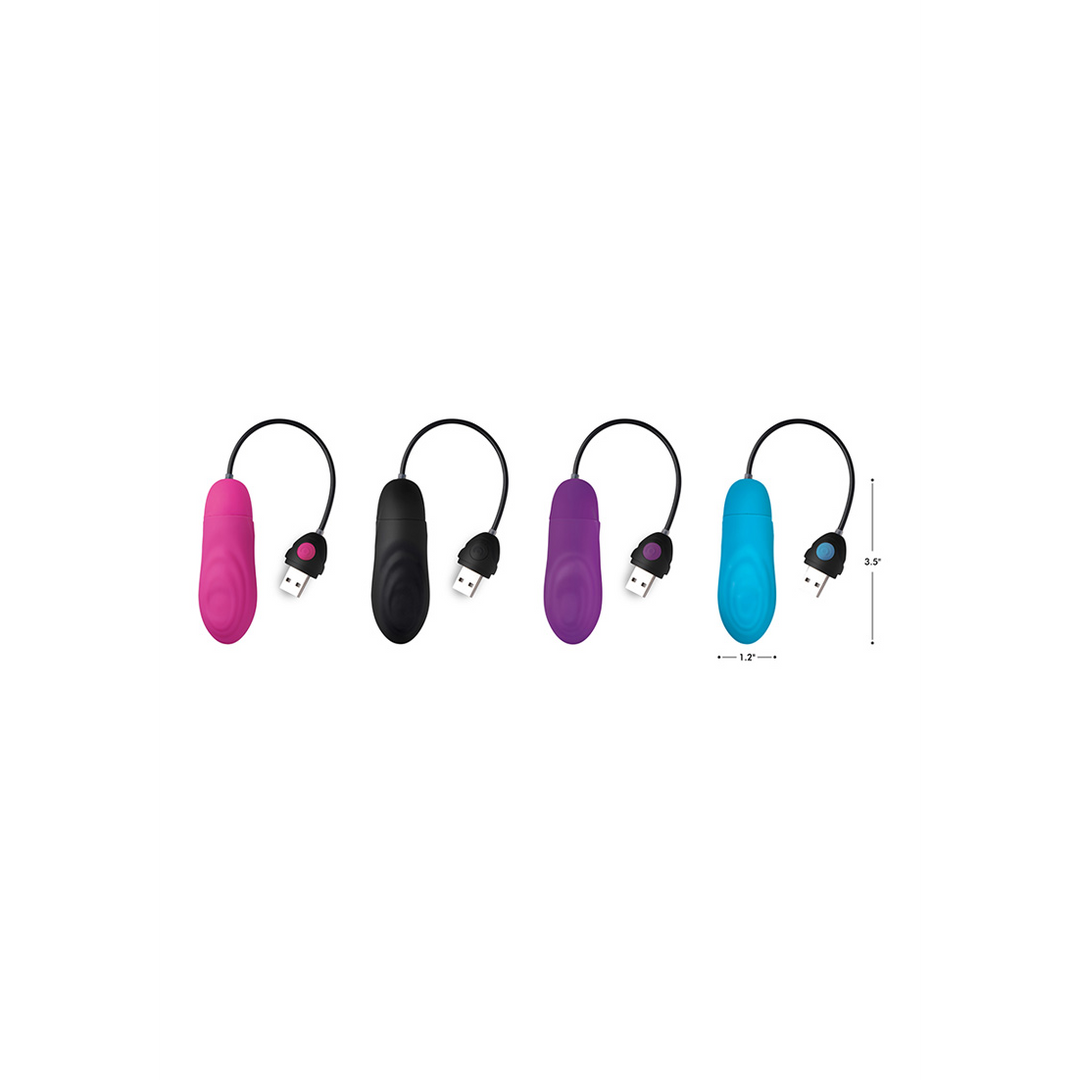 Vibratore bullet Pulsating 26 cm – ricaricabile, a spinta, nero | XR Brands