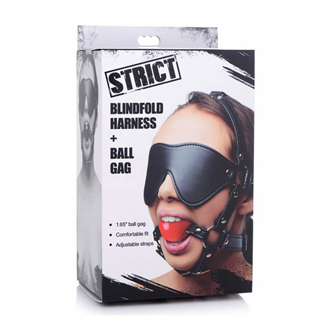 ST Harnais bandeau avec bâillon boule