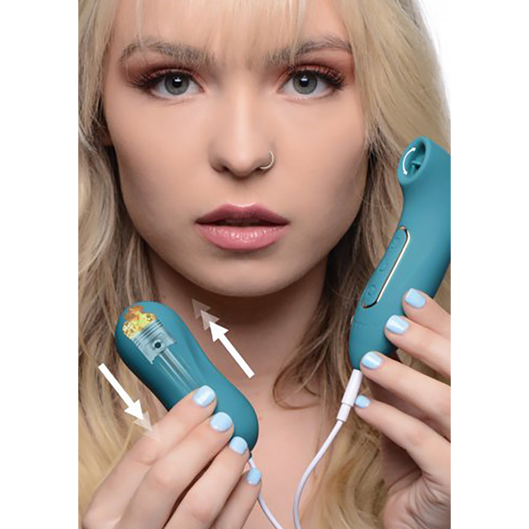 Clitoral stimulator Entwined Thumping Licking 3 functions – blue | XR Brands