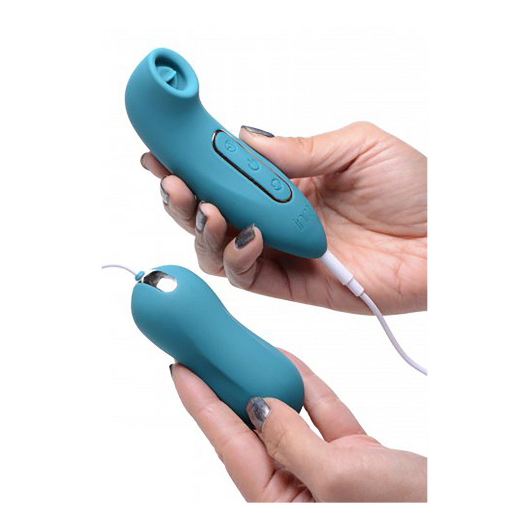 Clitoral stimulator Entwined Thumping Licking 3 functions – blue | XR Brands