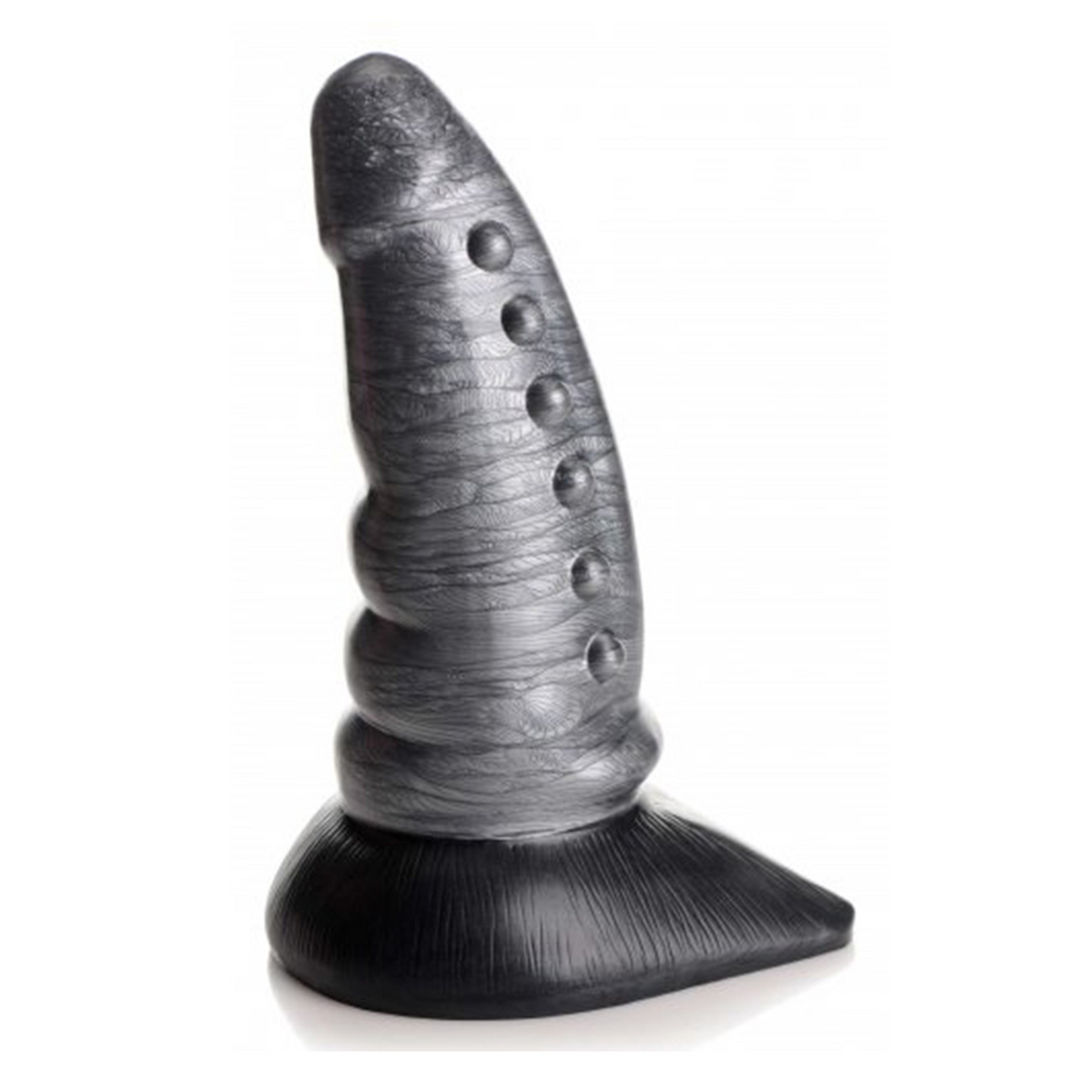 Dildo Beastly Tapered Bumpy 21 cm – prateado | XR Brands