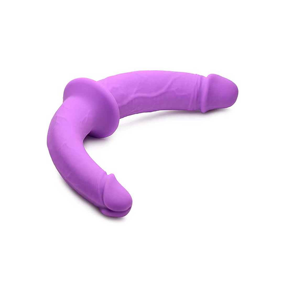 Harnais strap-on Charmer 15 cm – double, violet | XR Brands