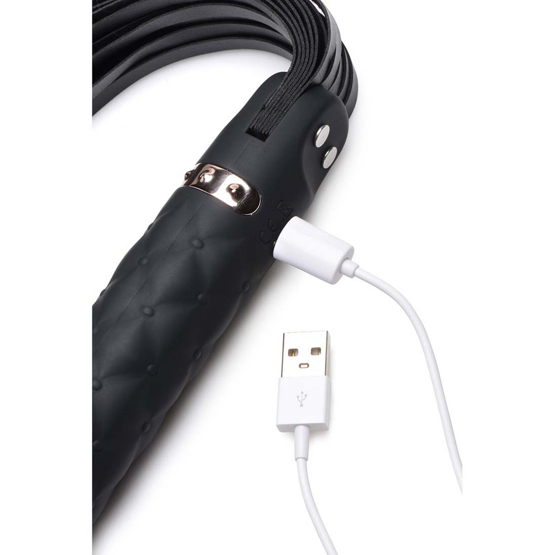 Dildo Vibra Lasher Flogger 6 Funktionen – schwarz | XR Brands