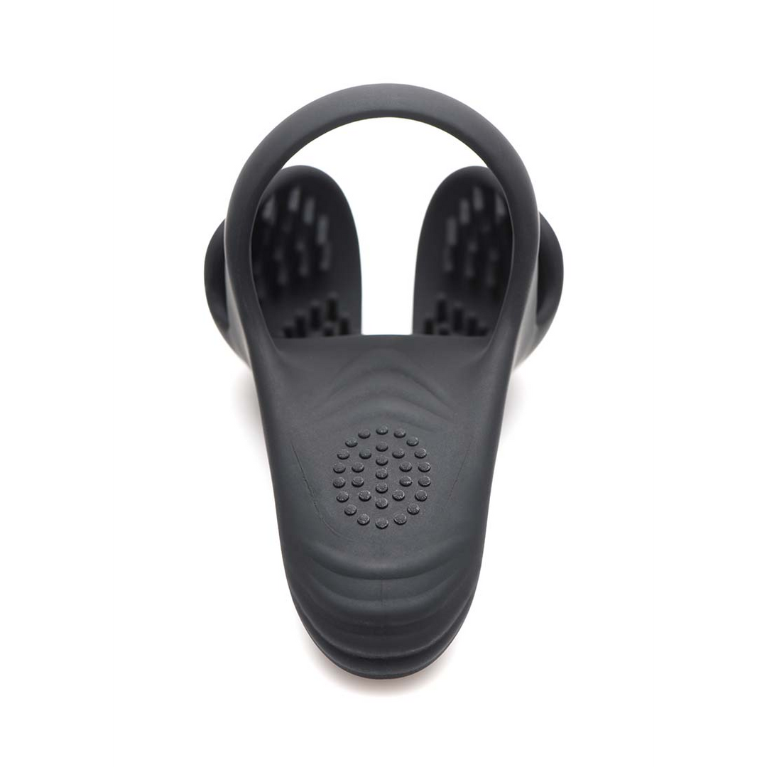 Anello fallico 7 funzioni – ricaricabile, con telecomando, nero | XR Brands