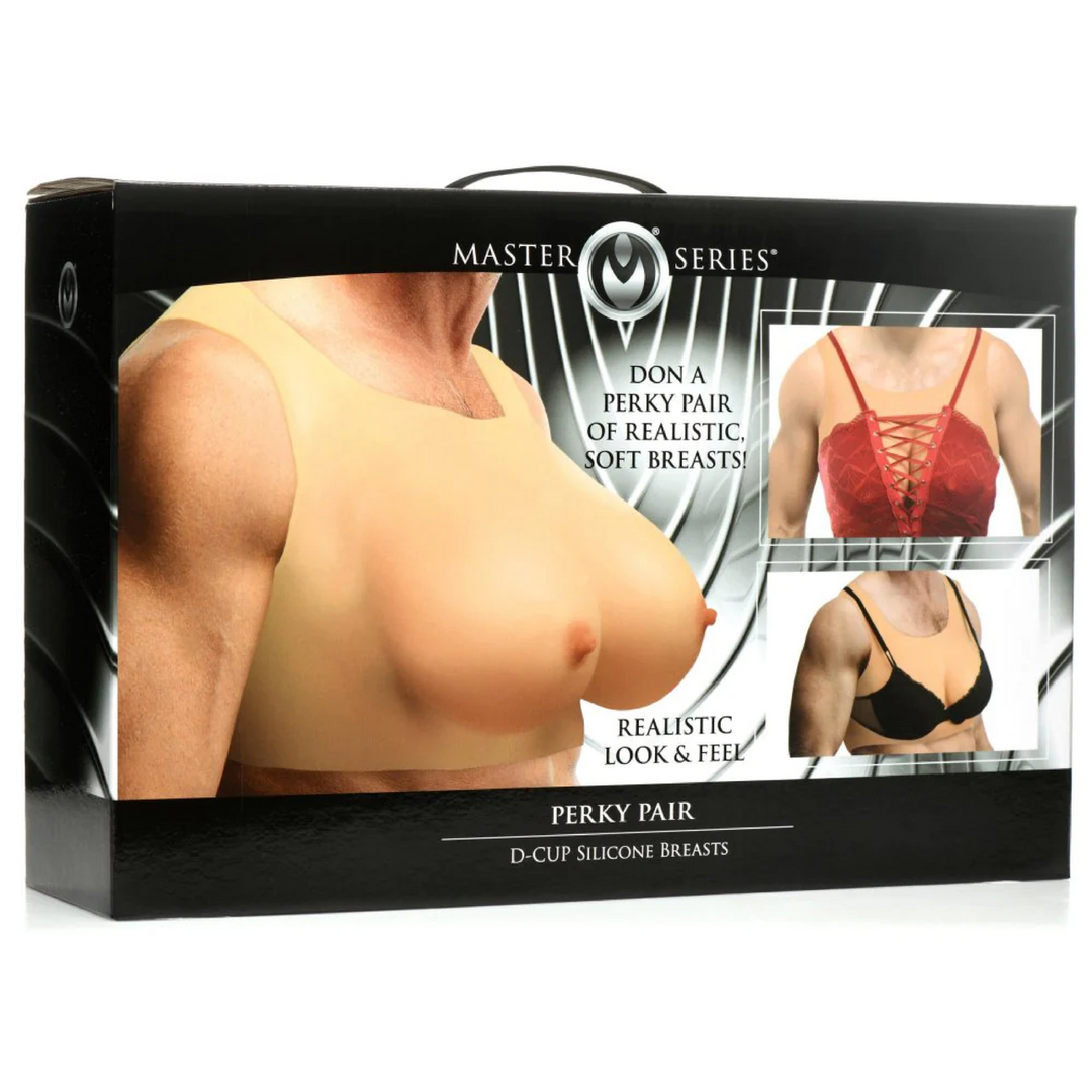 Poitrine en silicone Perky Pair en bonnet D - Couleur chair