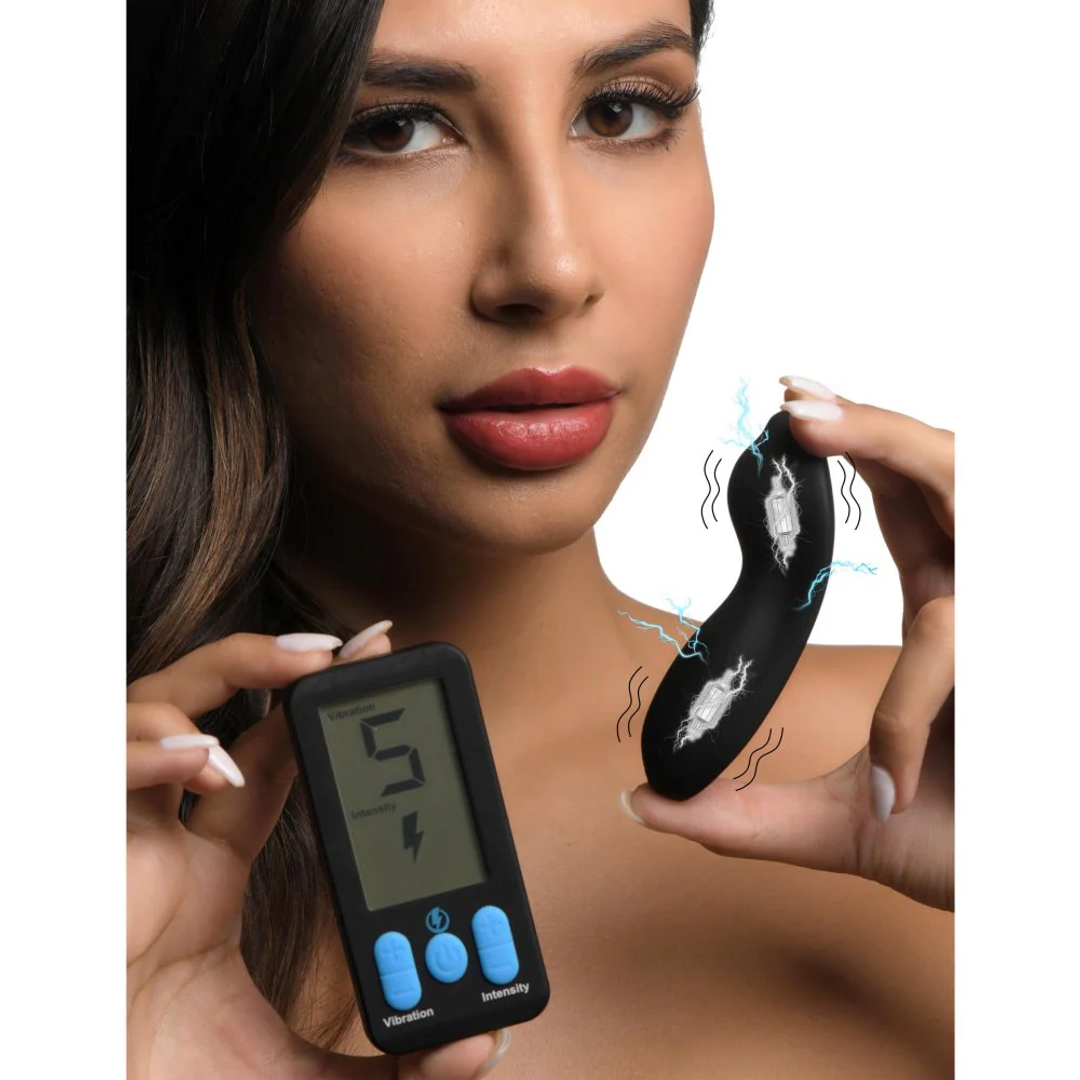 Vibrador clásico Stim 3 funciones – con mando a distancia, recargable, negro | XR Brands