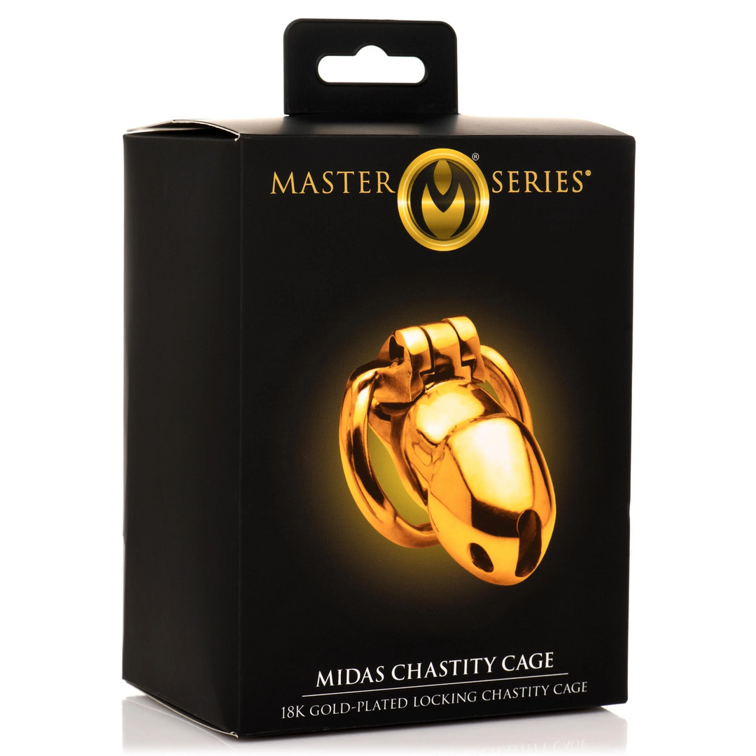 Midas Locking Chastity Cage - Plaqué Or 18 carats - Doré