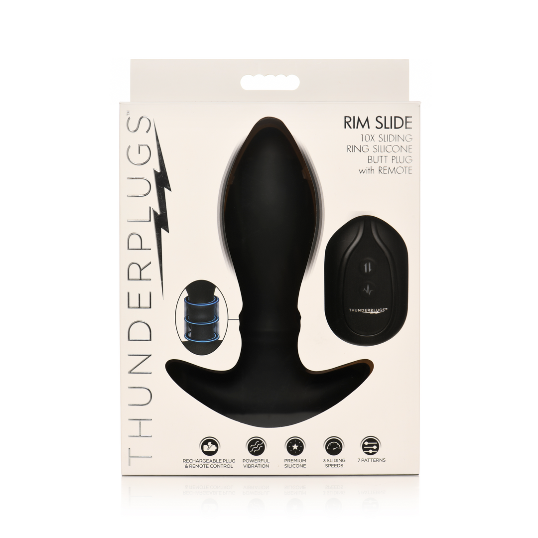 Cock ring Rim Slide 7 functions – black | XR Brands