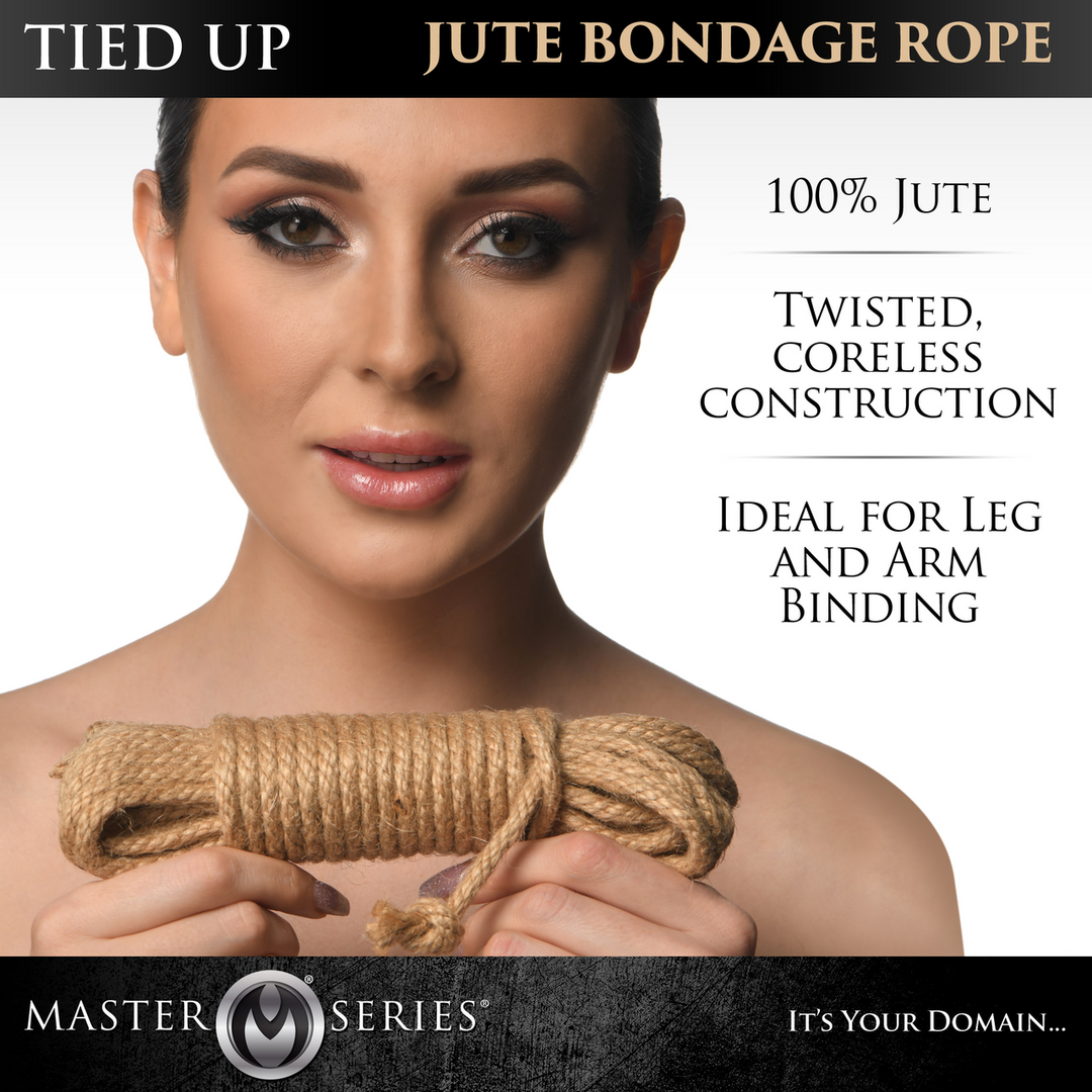 Bondage restraint Tied Jute ft 15 2 mtr – tan | XR Brands