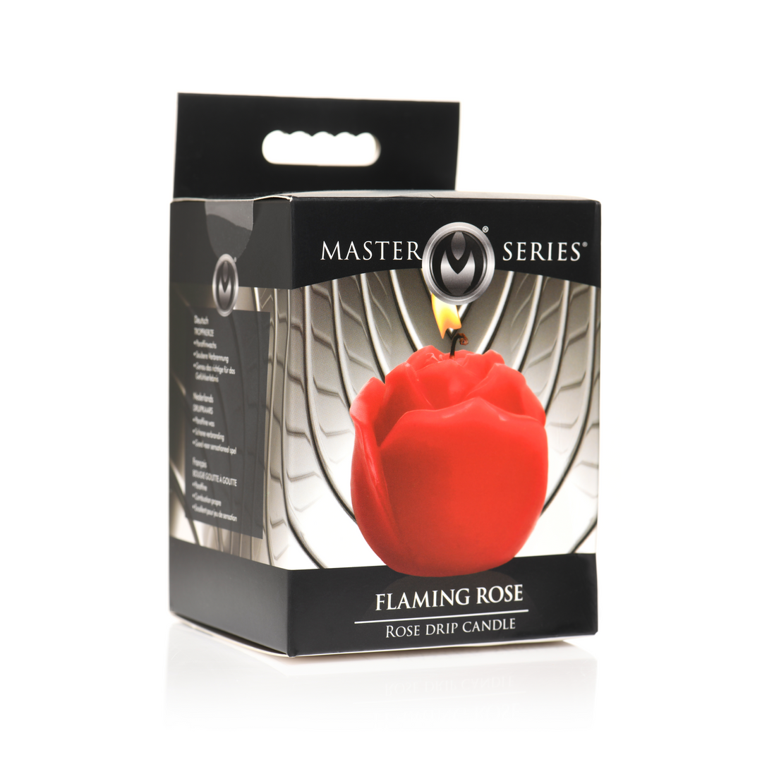 Rose flamboyante - Bougie goutte - Rouge