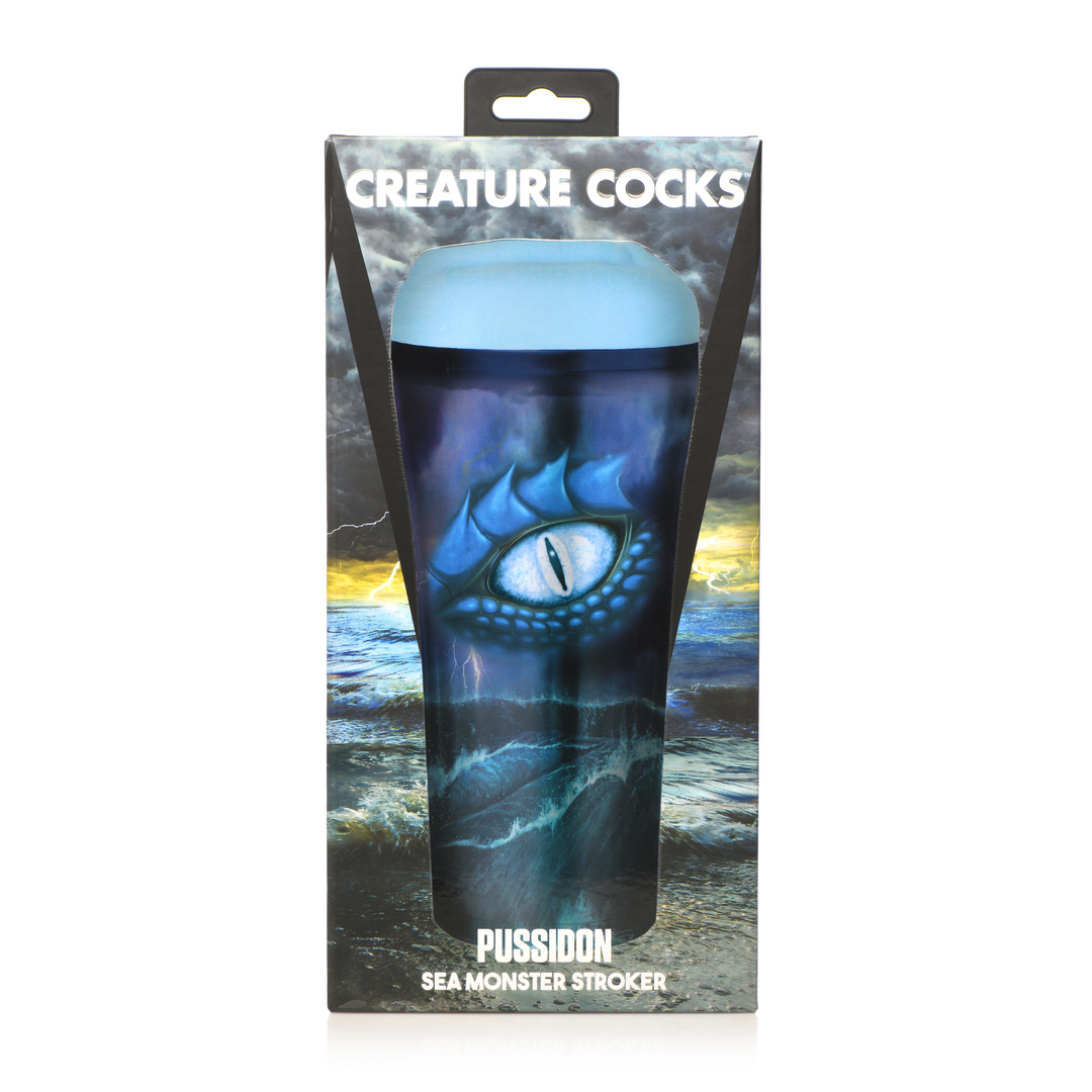 Masturbator Pussidon Sea Monster Stroker 8 cm – blue | XR Brands