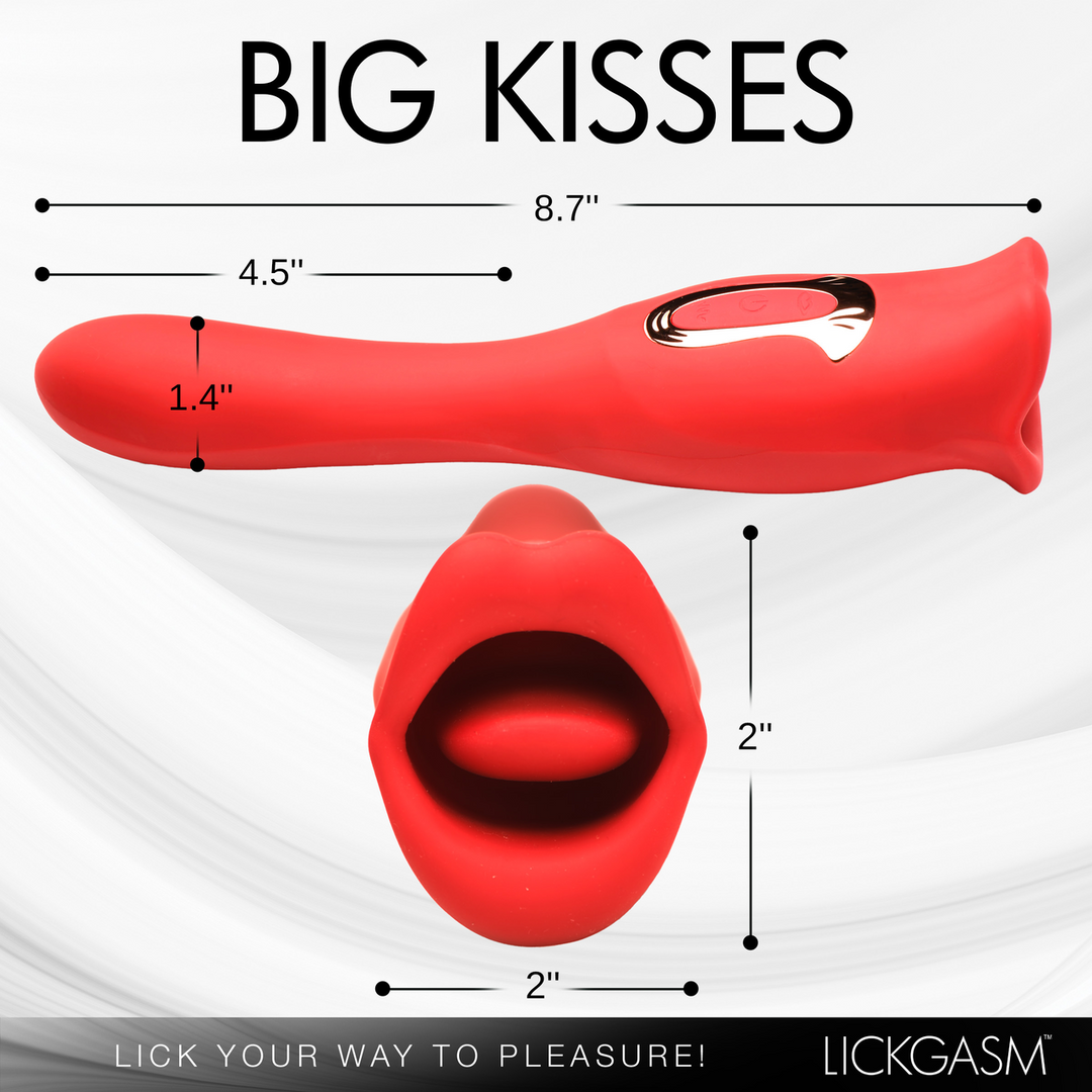 Vibratore classico Kiss and Tell Pro Ended Kissing 7 funzioni – doppio, rosso | XR Brands