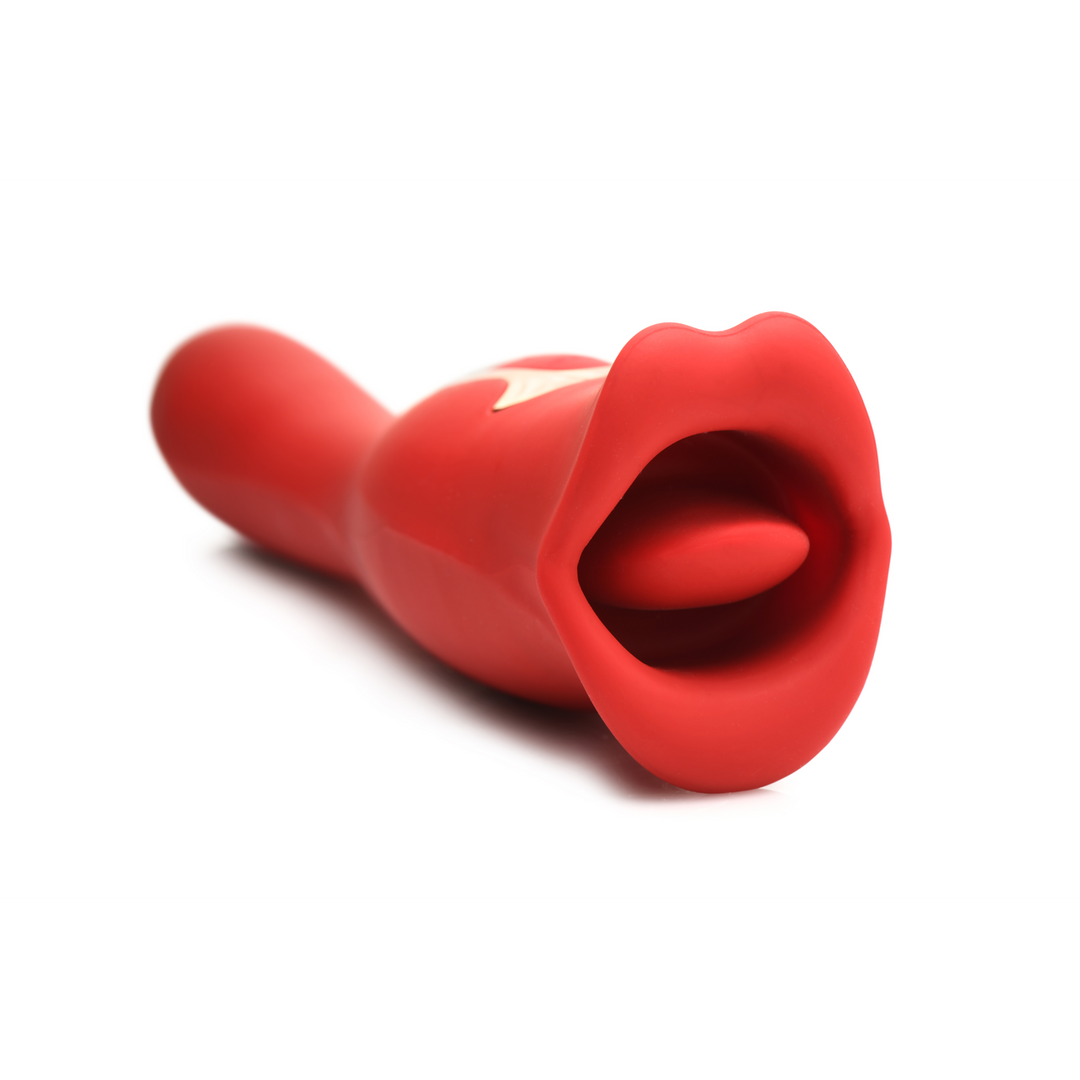 Vibratore classico Kiss and Tell Pro Ended Kissing 7 funzioni – doppio, rosso | XR Brands