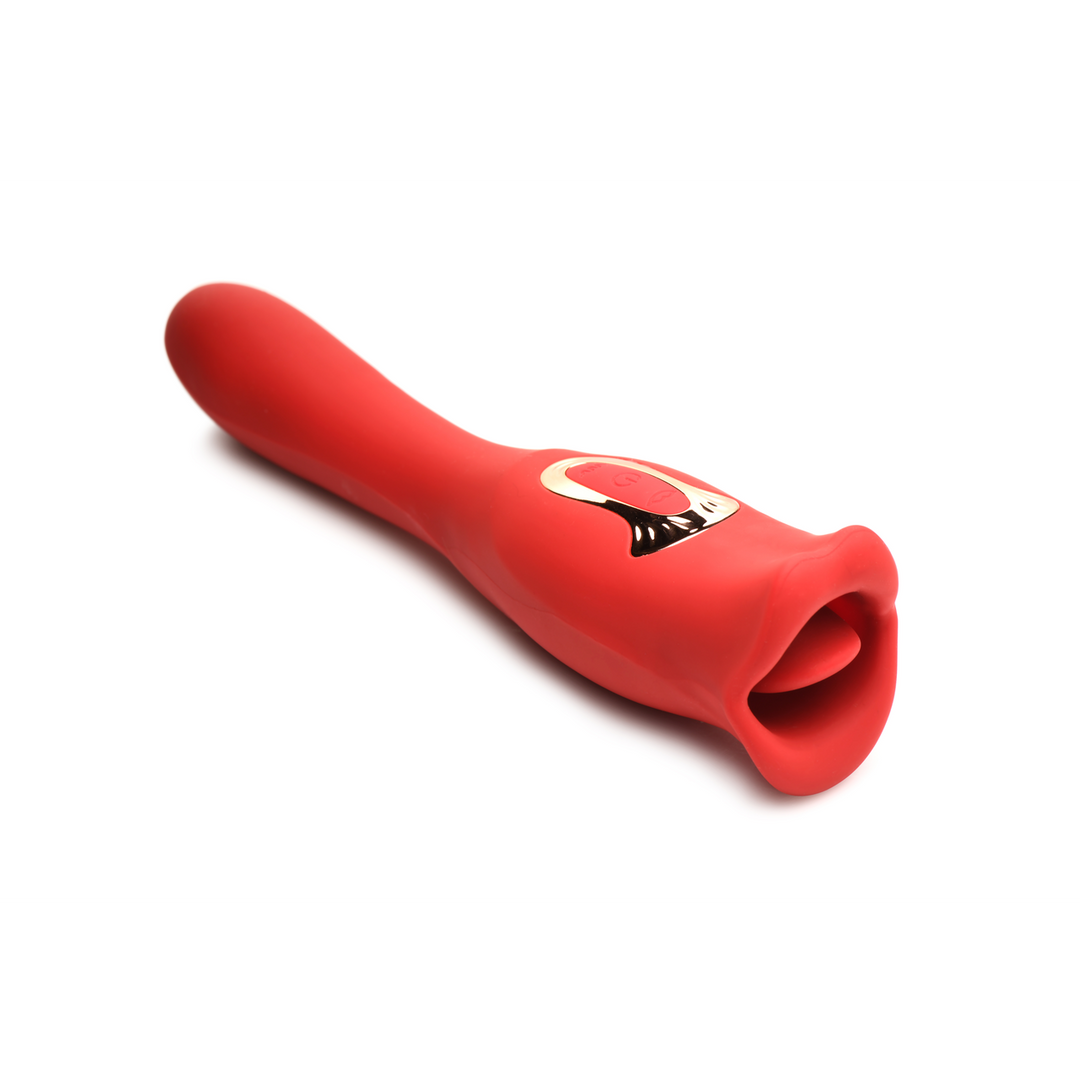 Vibratore classico Kiss and Tell Pro Ended Kissing 7 funzioni – doppio, rosso | XR Brands