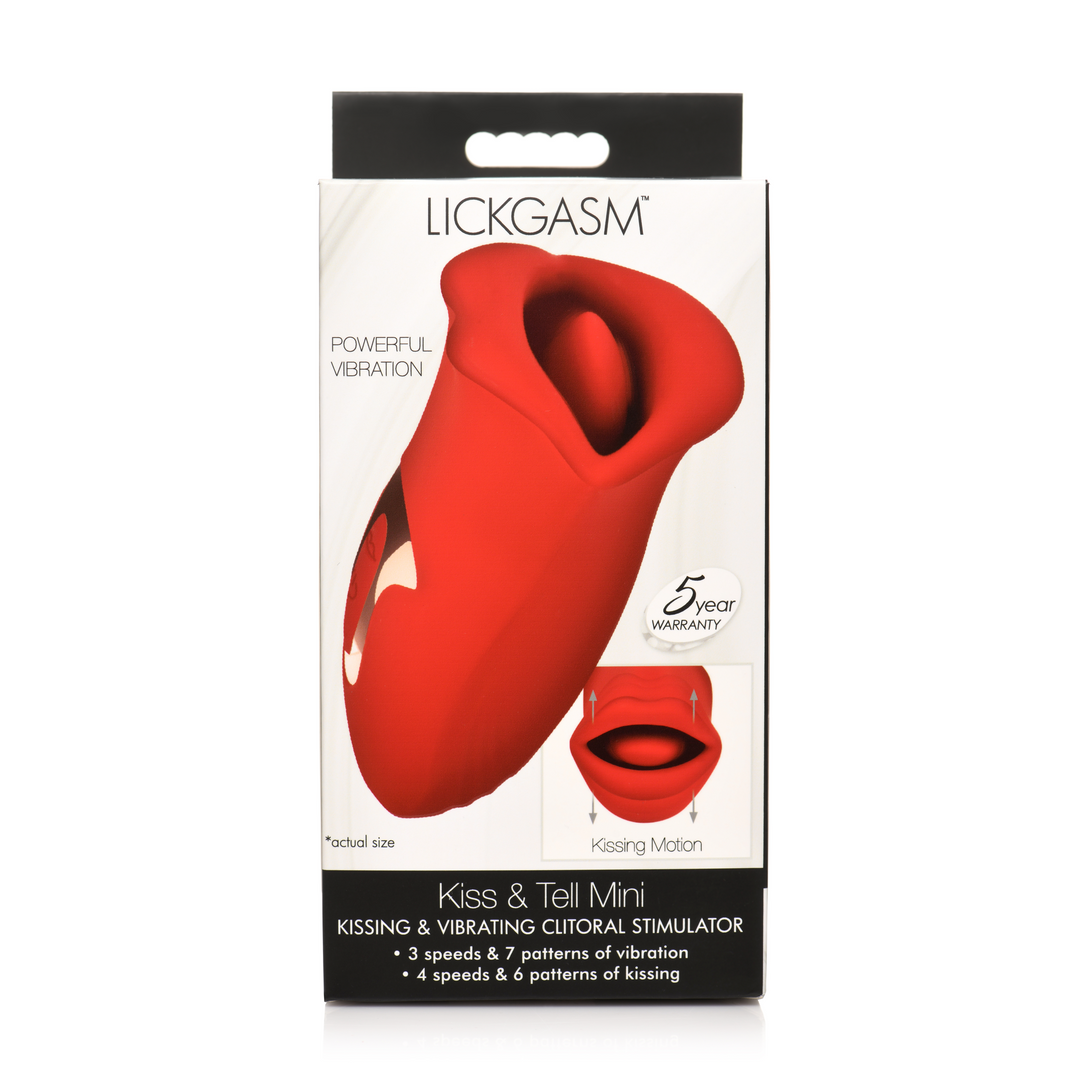 Kiss and Tell - Stimulateur clitoridien vibrant et baisers en silicone - Rouge