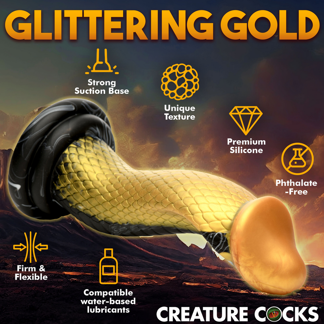 Consolador Snake 9.5 cm – dorado | XR Brands