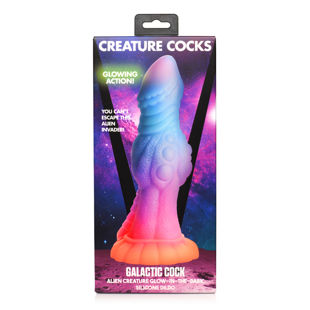 Dildo Galactic Alien Creature 9.5 cm – fosforescente, multicolore | XR Brands
