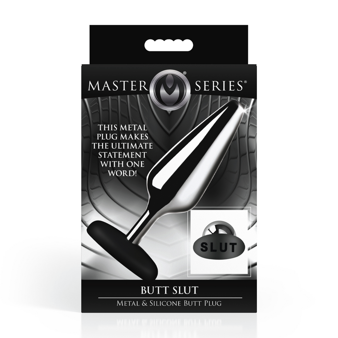 Plug anal Slut 13 cm – prateado | XR Brands