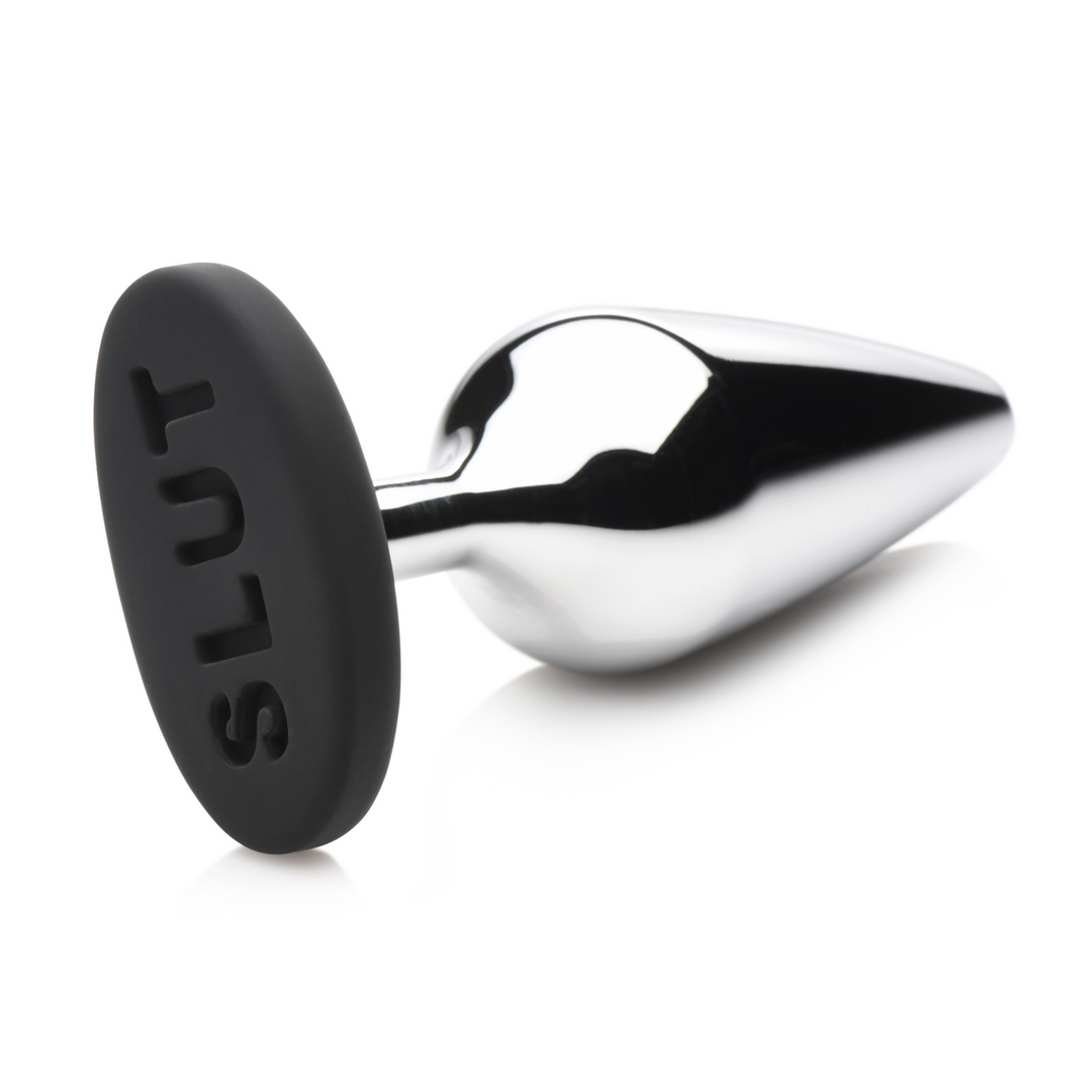 Plug anal Slut 13 cm – prateado | XR Brands