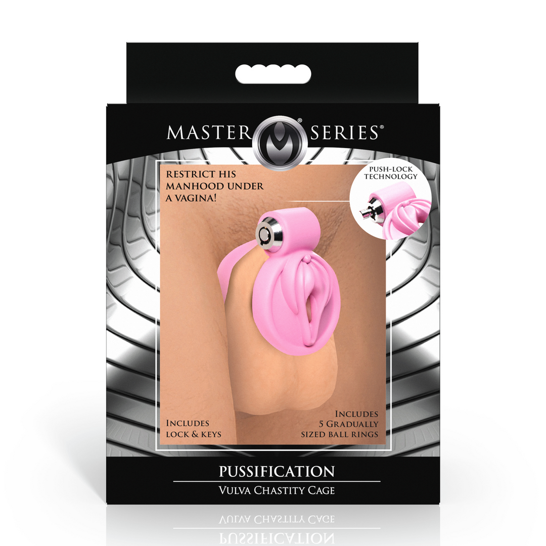 Dispositivo di castità Pussification Vulva Cage – rosa | XR Brands