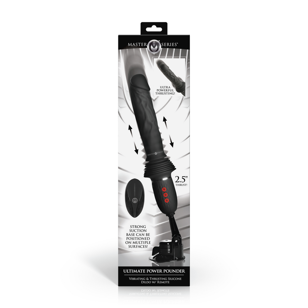 Dildo Ultimate Pounder 30 cm – mit Fernbedienung, stoßend, schwarz | XR Brands